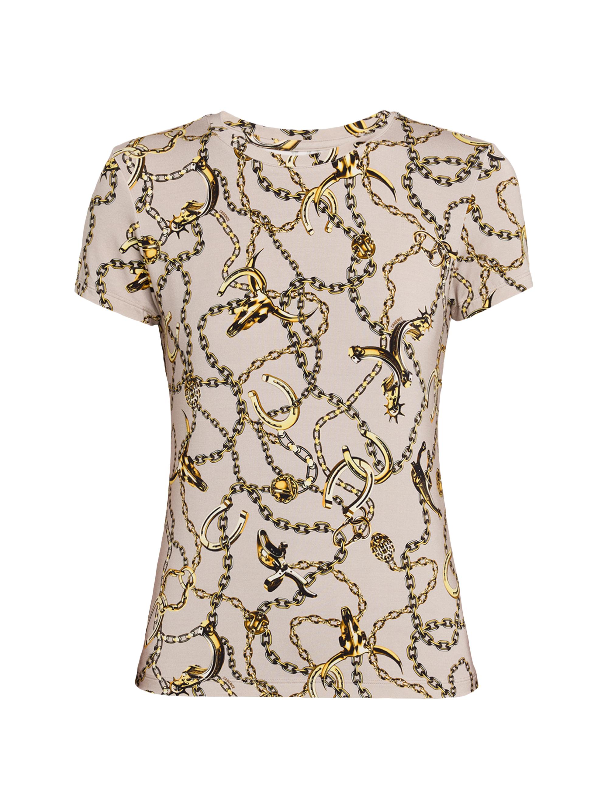 L'AGENCE Women's Ressi Fitted Printed T-Shirt - Smoke Grey