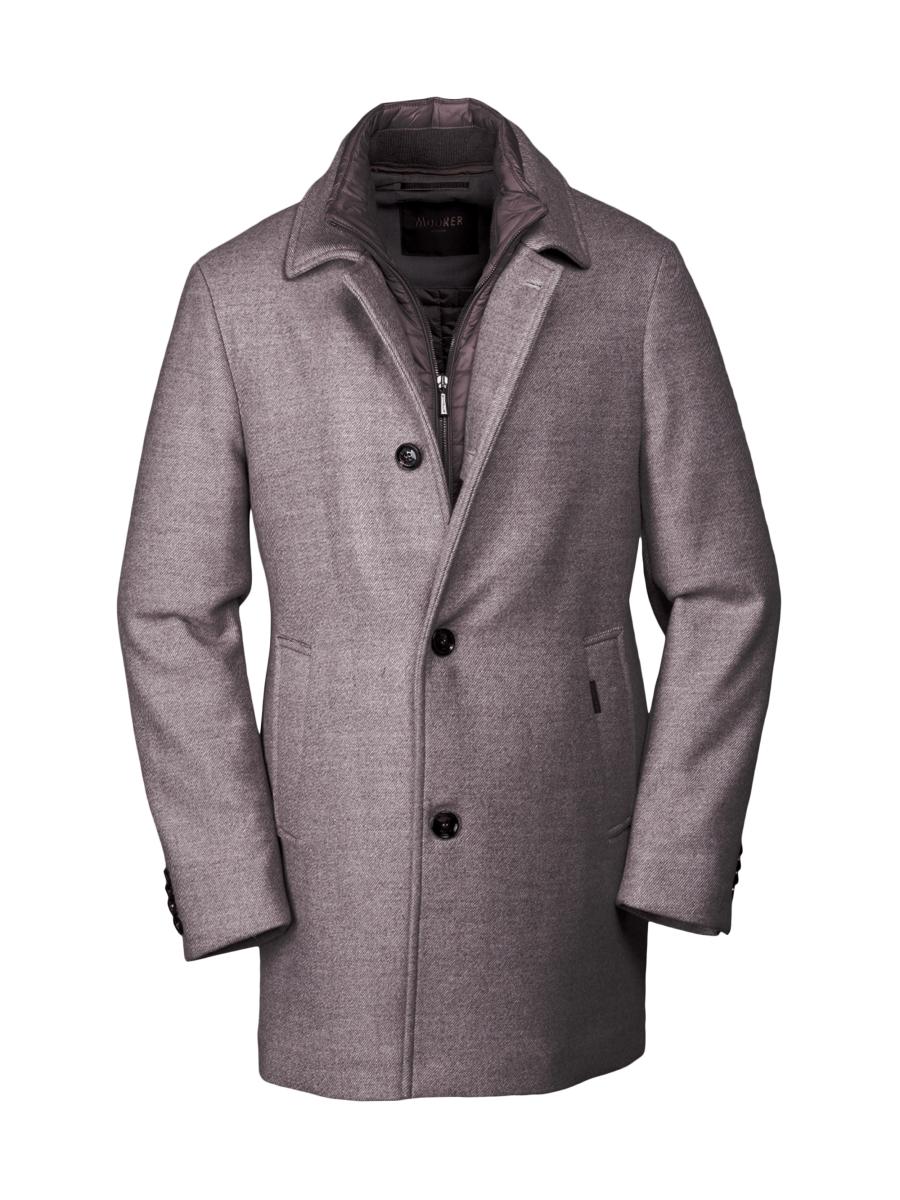 Moorer Men's Monferrato Wool Layered Topcoat In Brown
