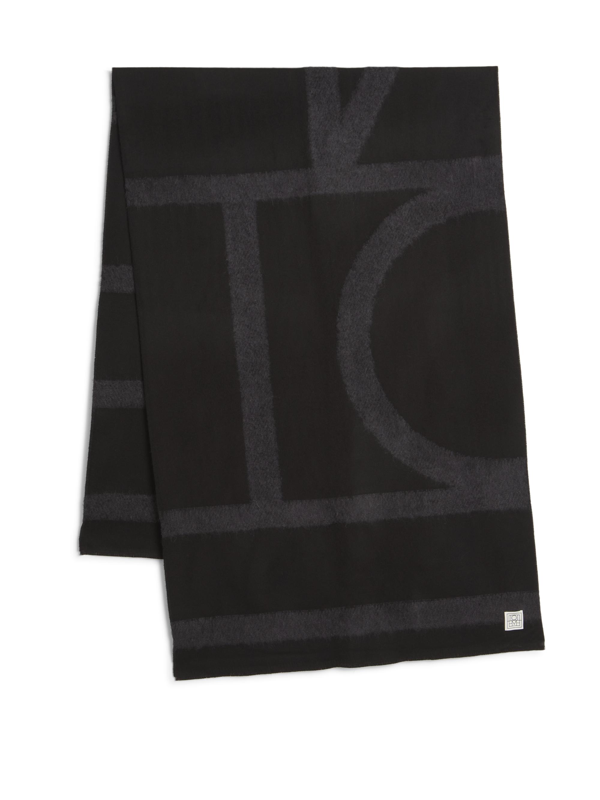Toteme Women's Wool-Blend Twill Scarf - Black