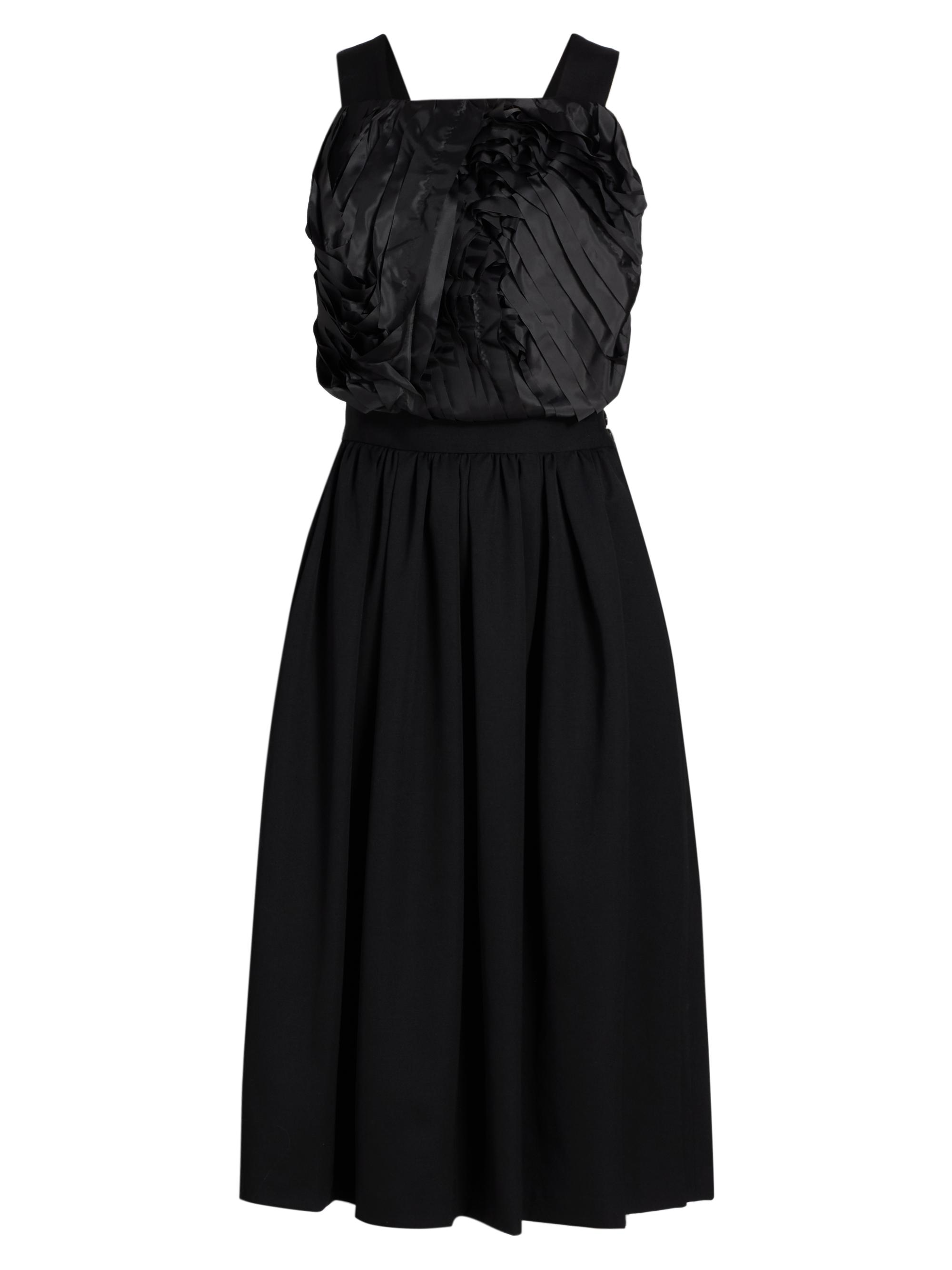 Comme des Garçons Comme des Garçons Women's Textured Mix Media Apron Dress - Black