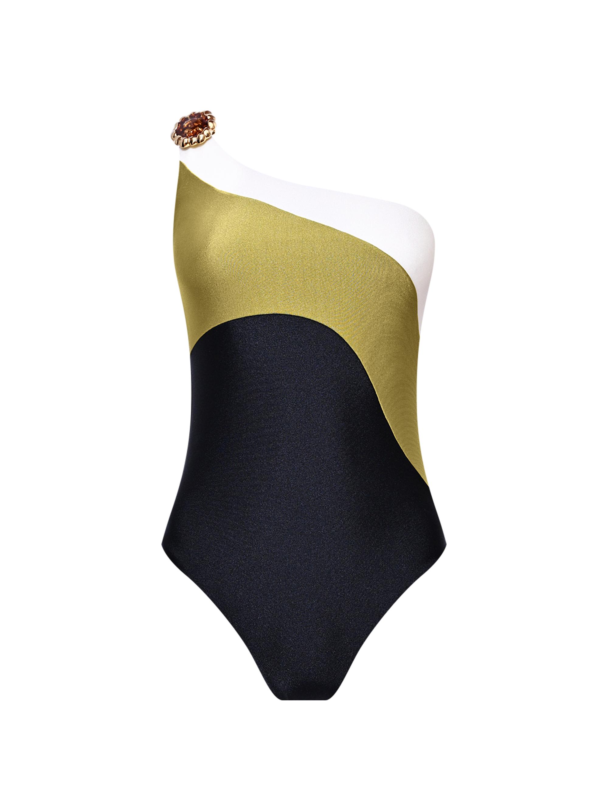 Jade One-Shoulder One-Piece Swimsuit