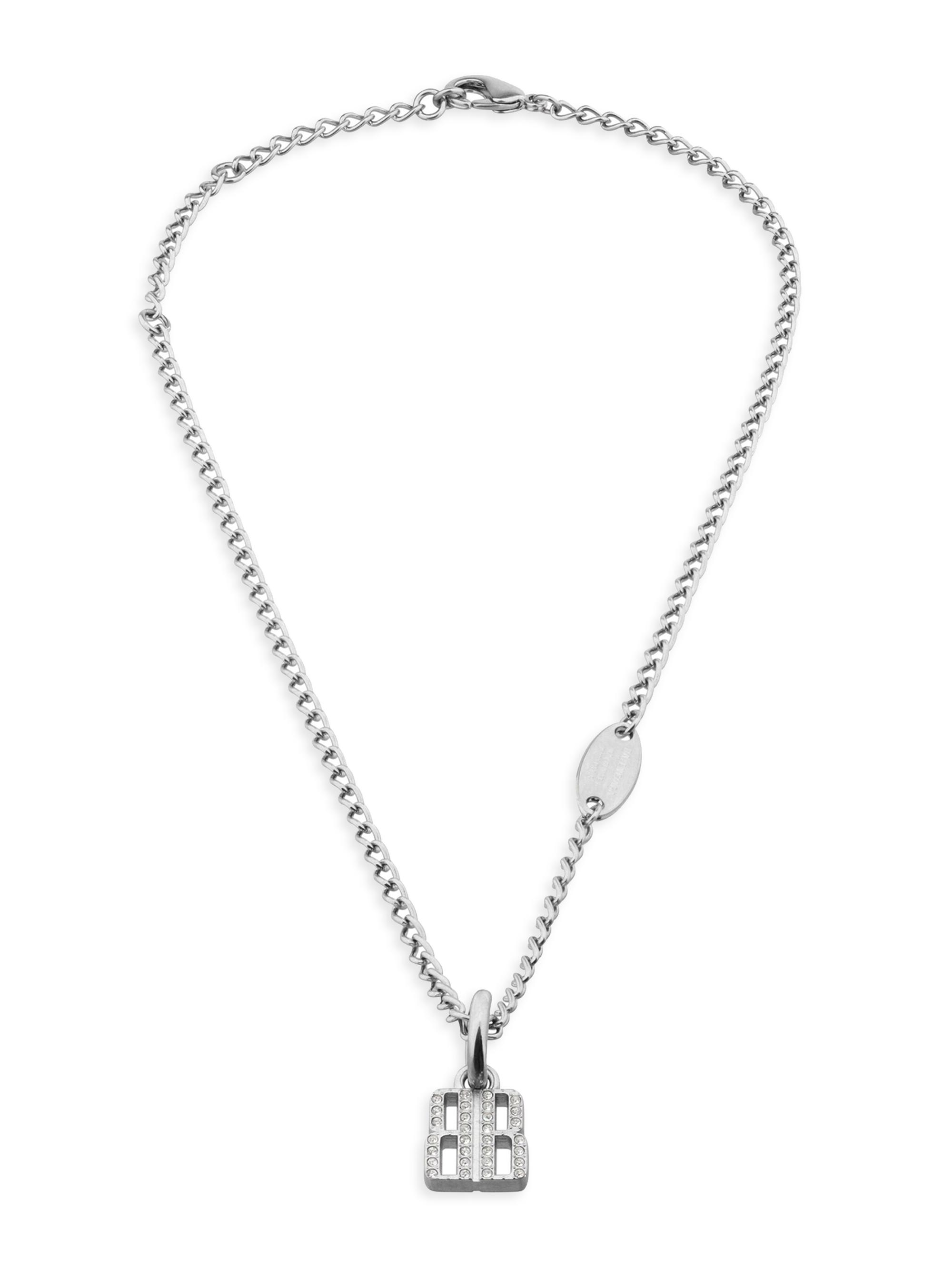 Balenciaga Women's Nano Thin Silver Necklace - Silver