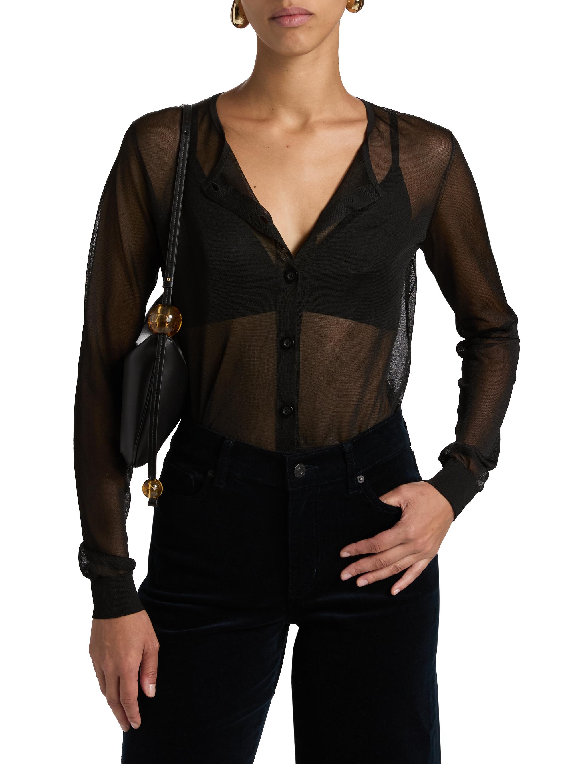 Frame The Luxe Sheer Cardigan | Saks Fifth Avenue