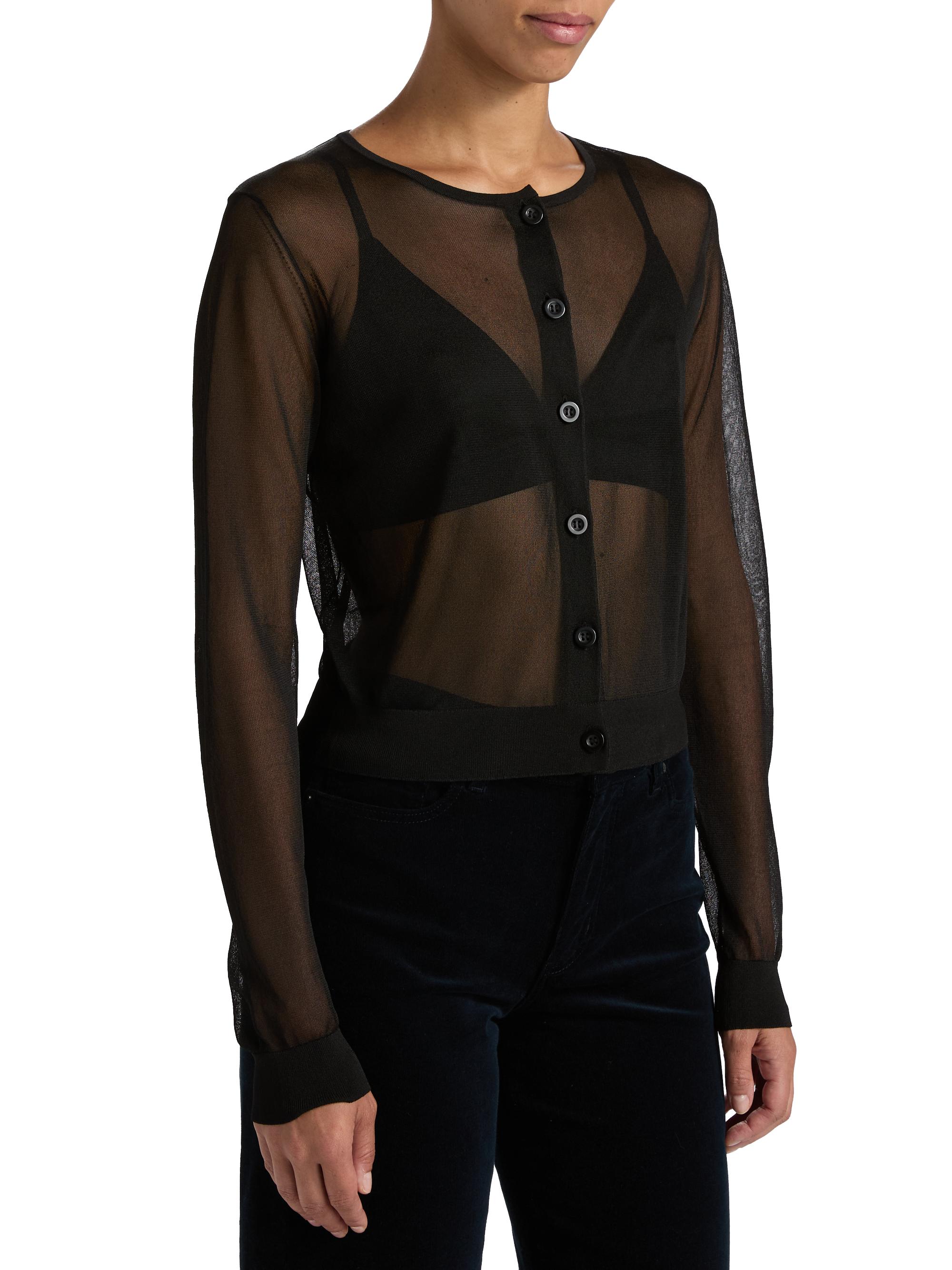 Frame The Luxe Sheer Cardigan | Saks Fifth Avenue