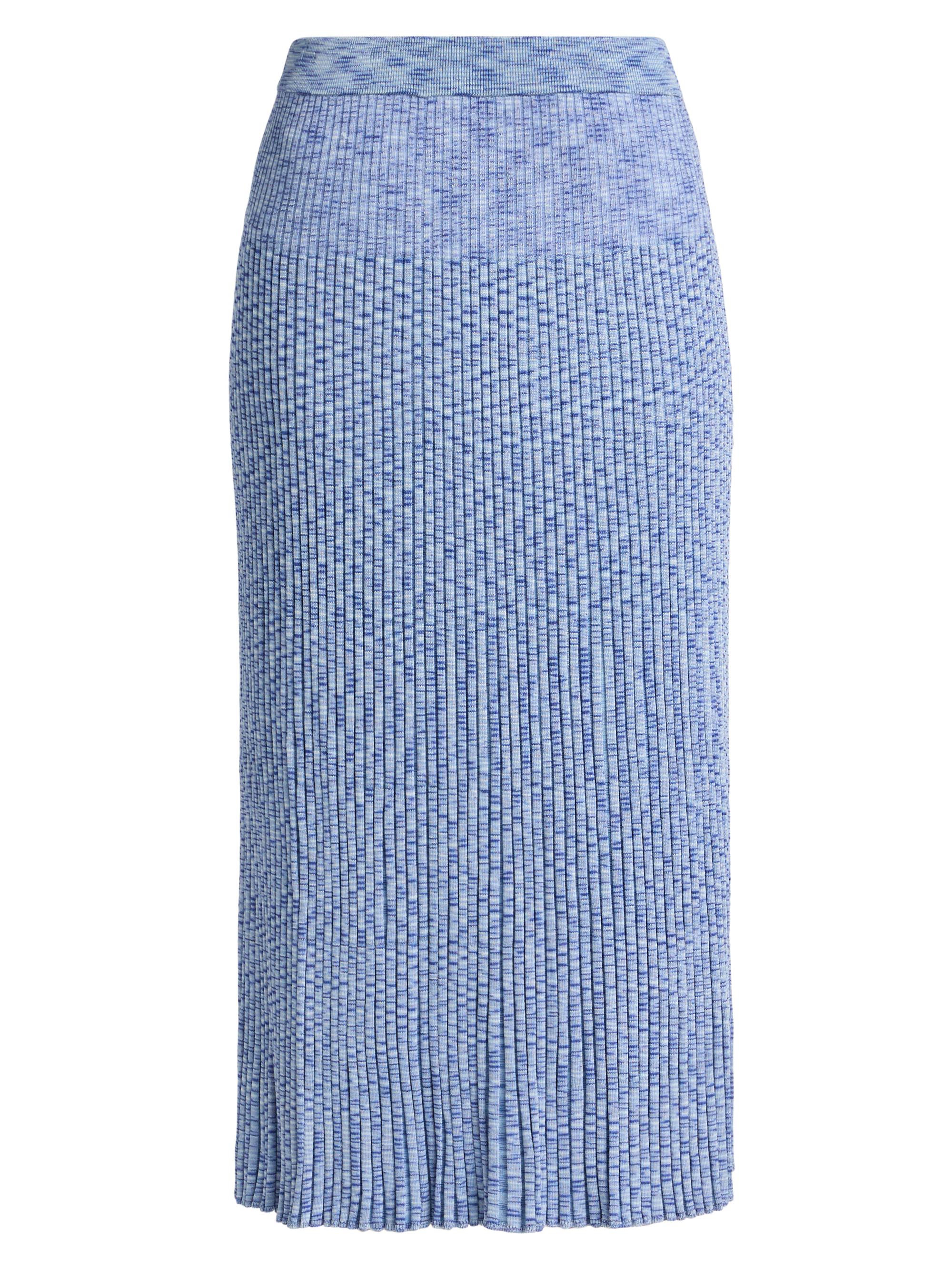 Zimmermann Women's Mouliné Ribbed Midi-Skirt - Blue Multi