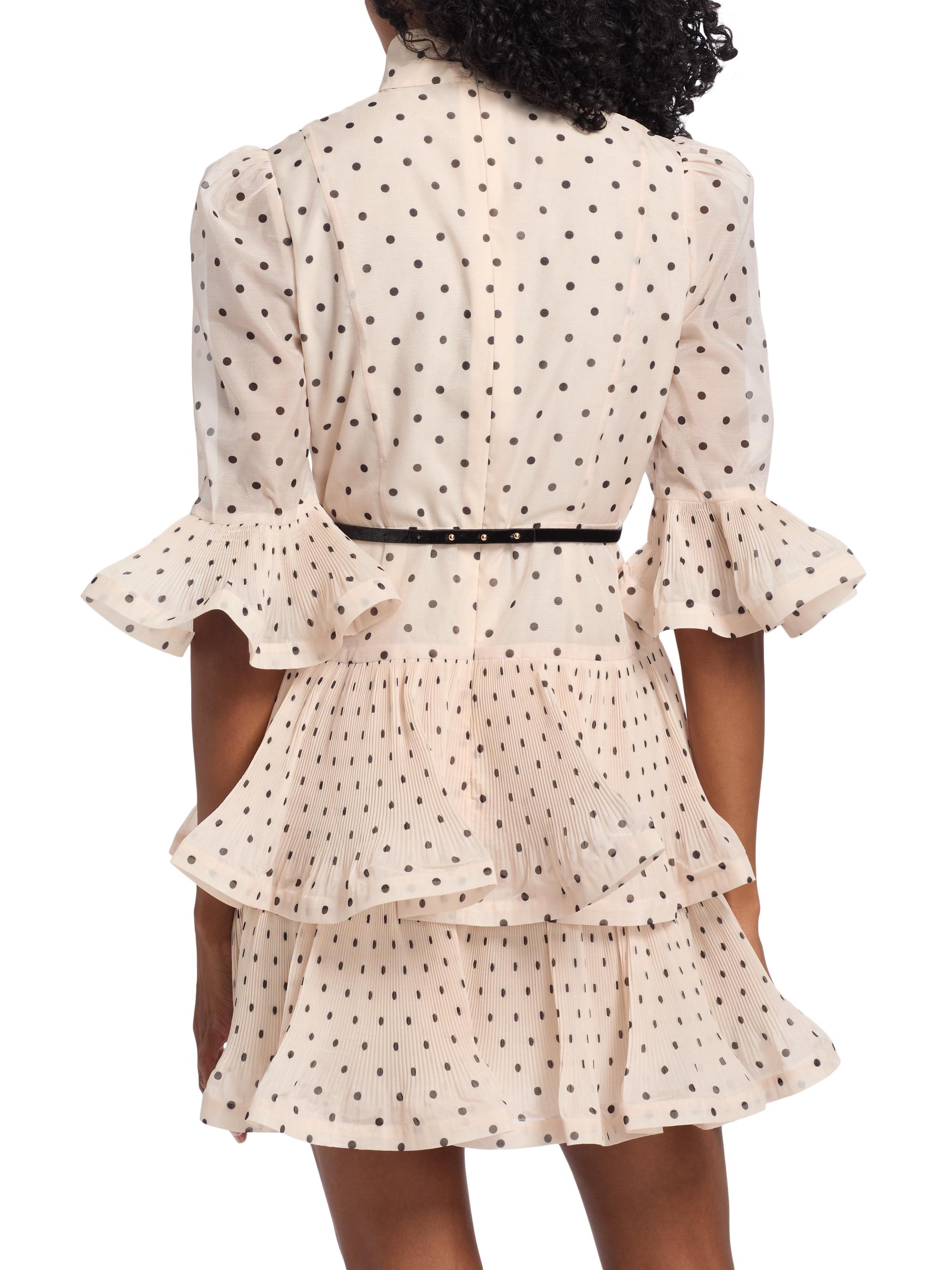 Zimmermann Pleated Polka Dot Frill Minidress | Saks Fifth Avenue