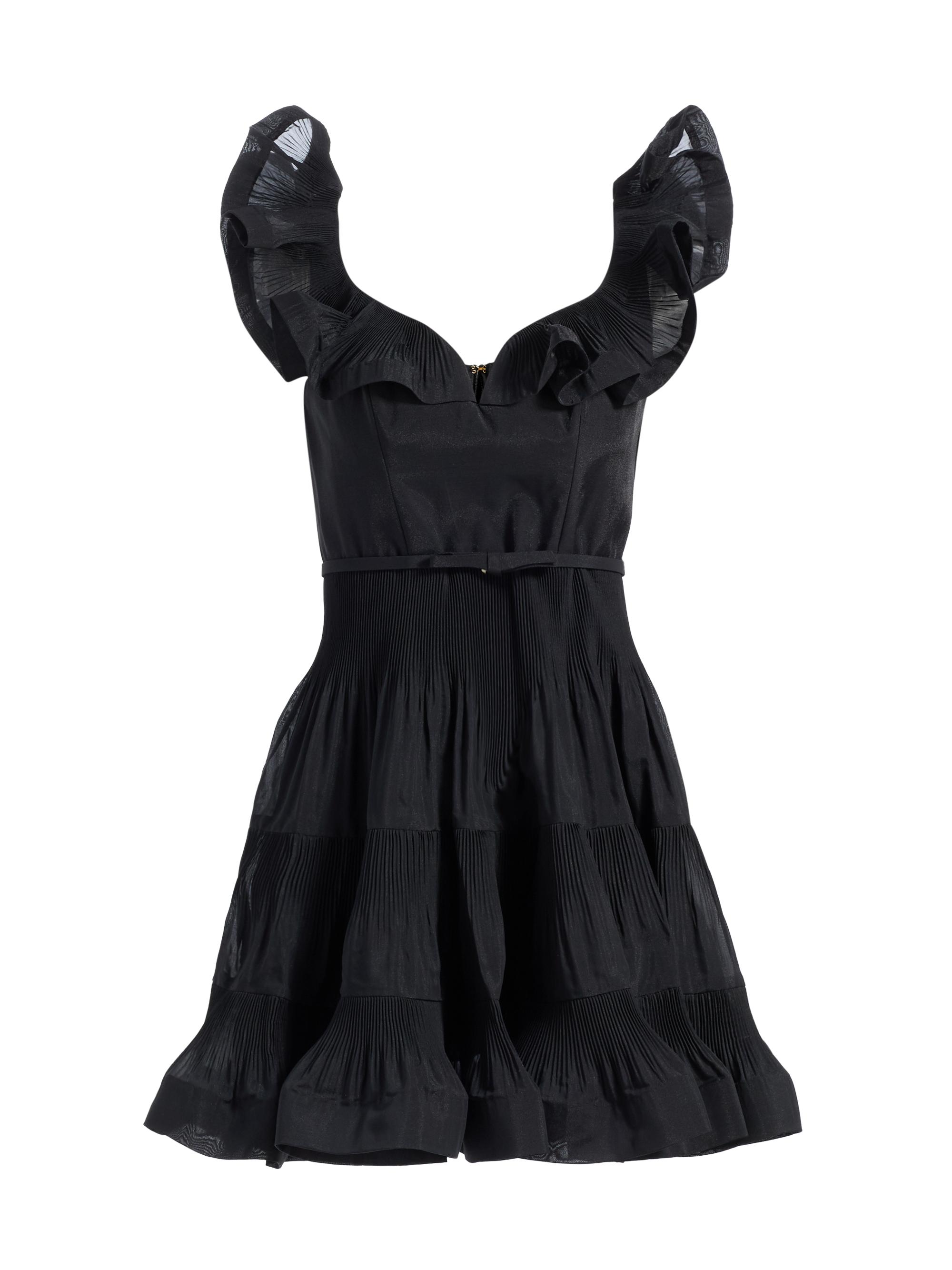 Zimmermann Women's Pleated Frill Belted Minidress - Black