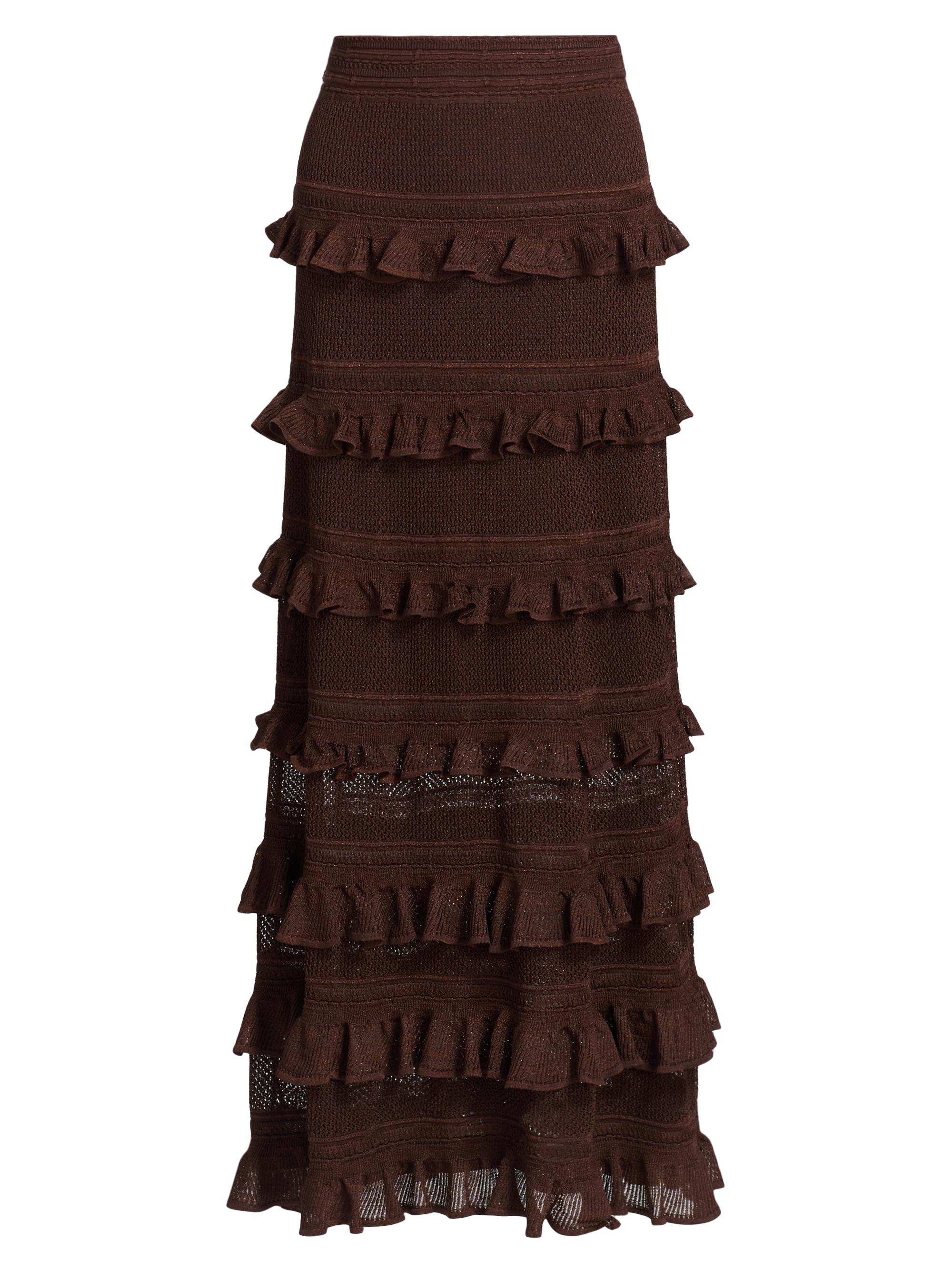 Zimmermann Hypnotic Knitted Lace Frill Maxi Skirt | Saks Fifth Avenue