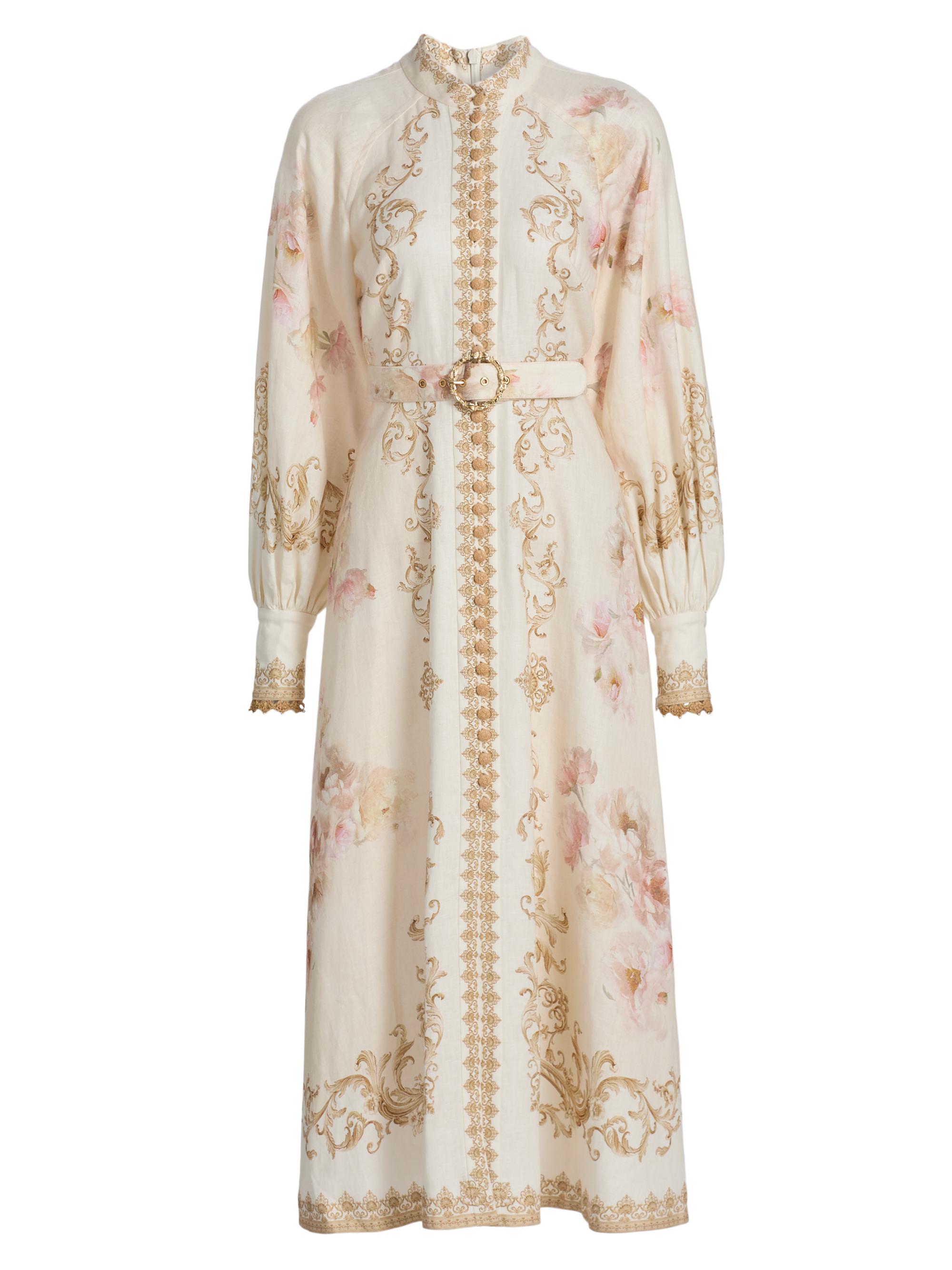 Zimmermann Crush Floral Midi Shirtdress | Saks Fifth Avenue