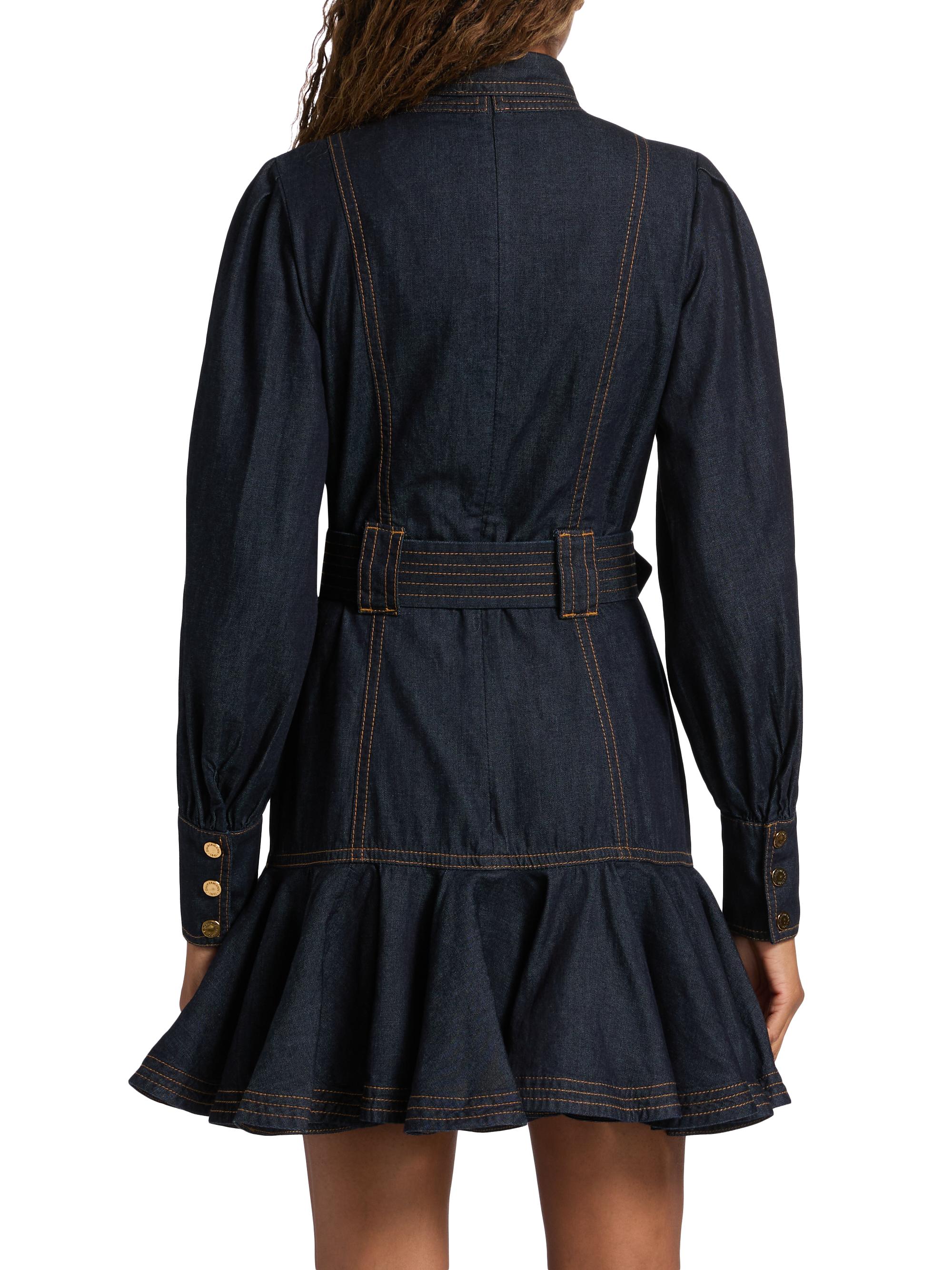 white christmas dresses Zimmermann Crush Embelished Denim Dress Blue Moon – blueandcream main image 0