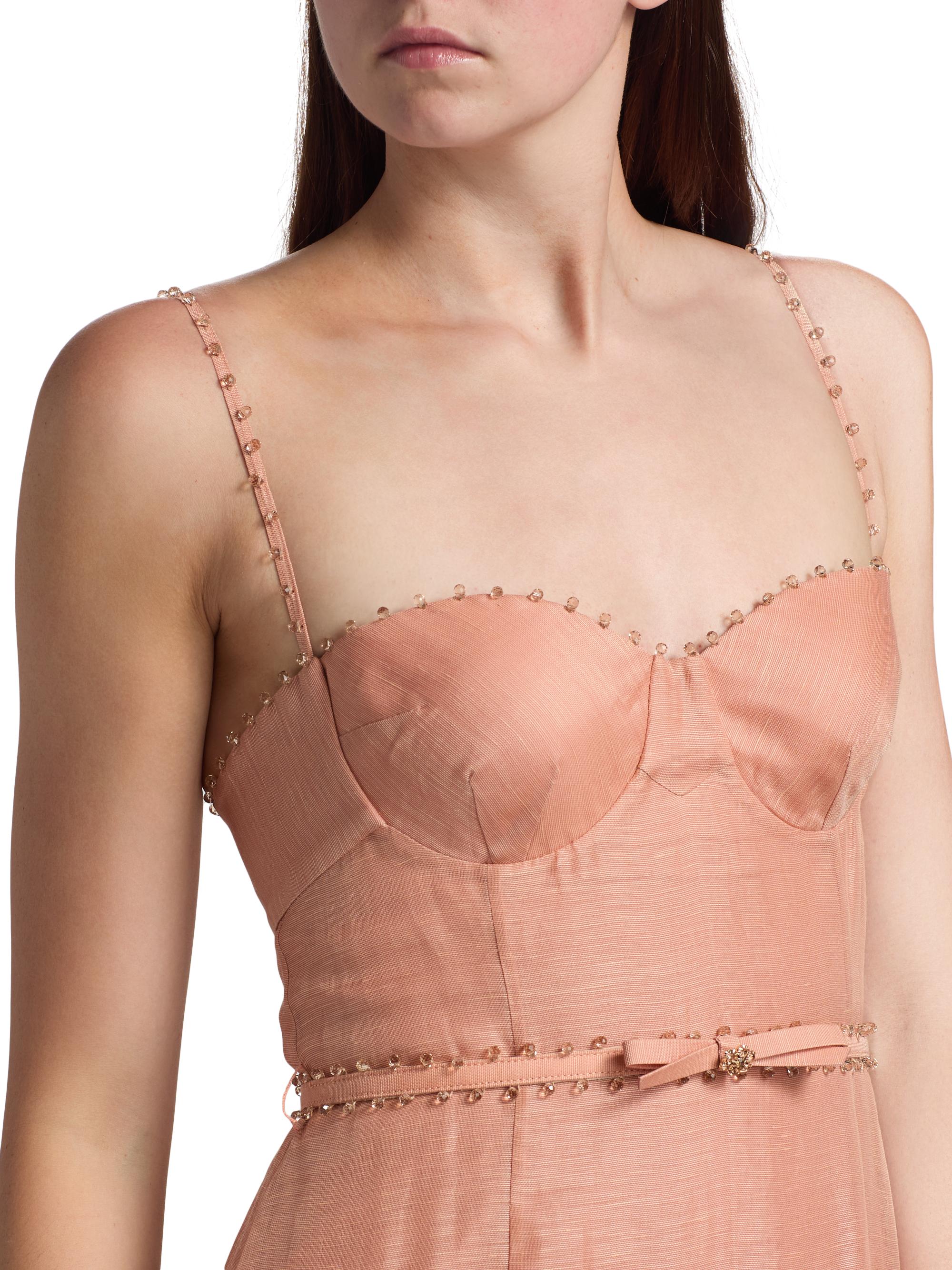 zimmermann bustier silk dress Zimmermann Silk Corset Dress