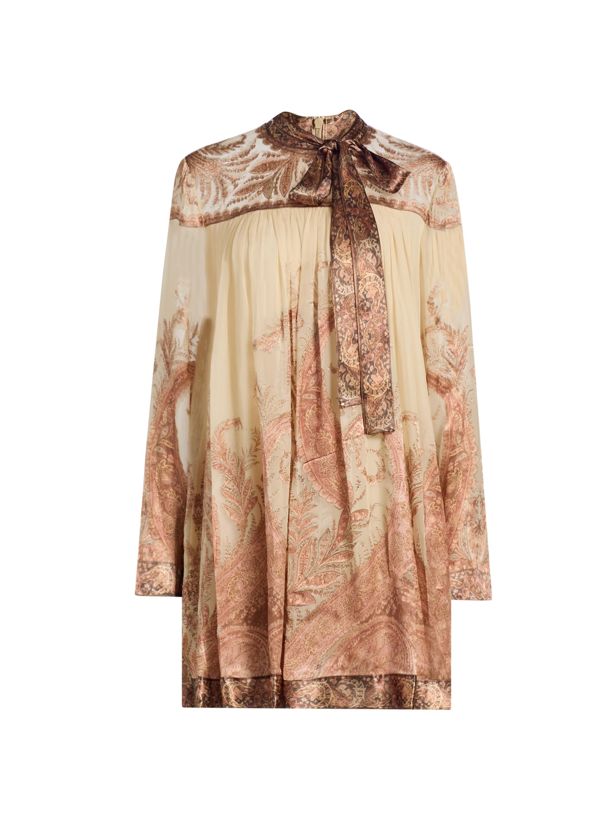 Zimmermann Women's Hypnotic Paisley Burnout Shift Minidress - Cream Paisley