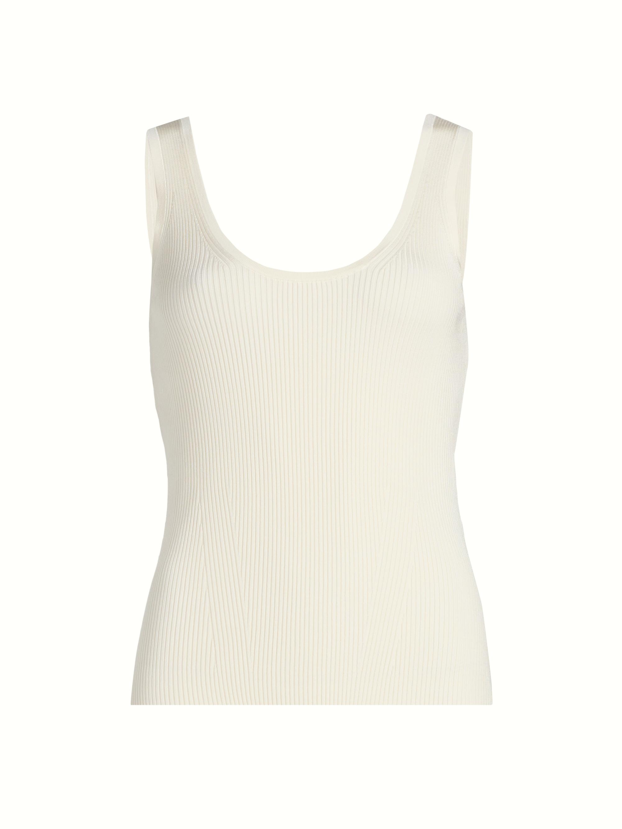Zimmermann Women's Scoopneck Rib-Knit Tank - Parchment