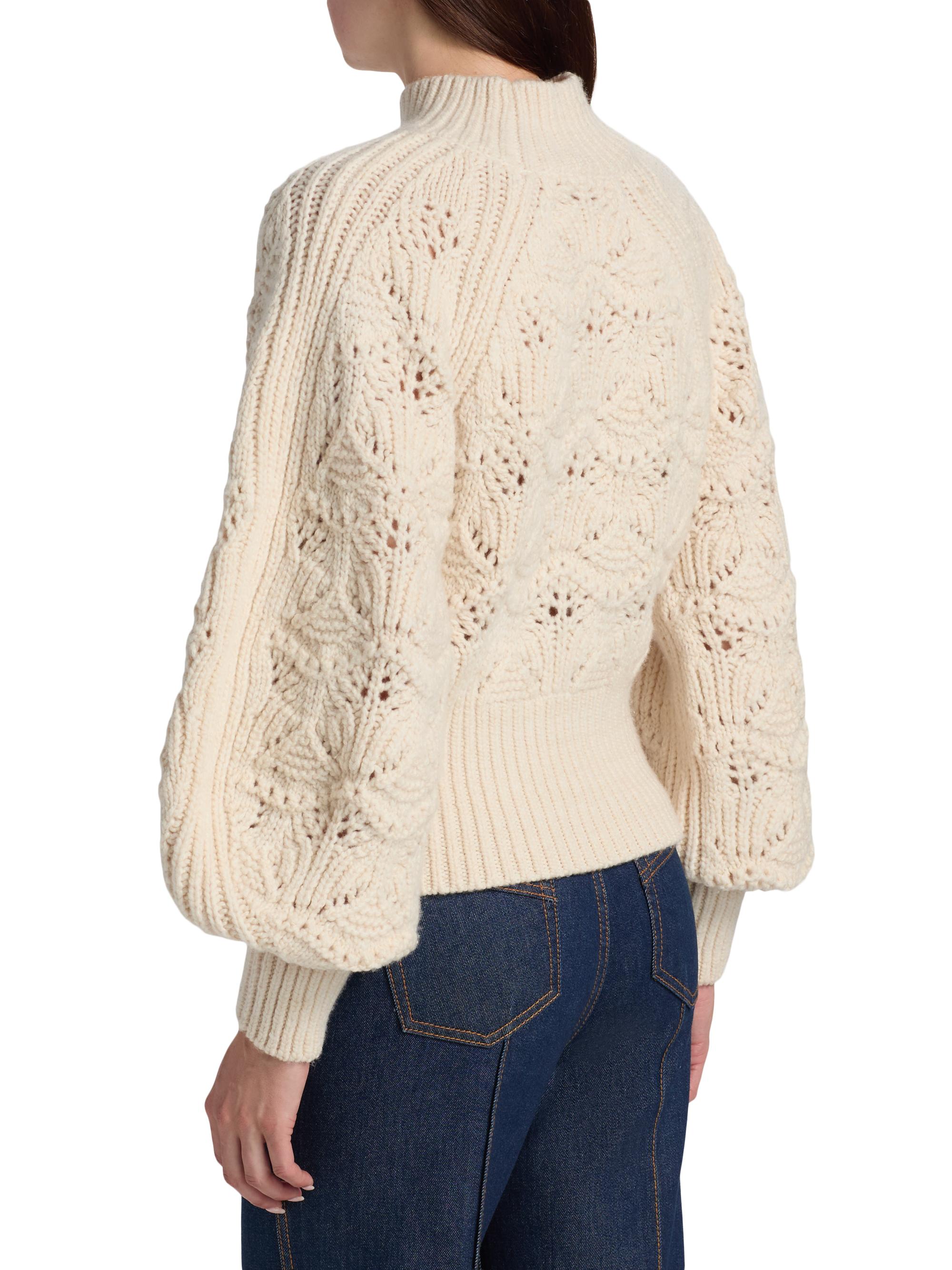 Zimmermann Hypnotic Wool Cable-Knit Sweater | Saks Fifth Avenue