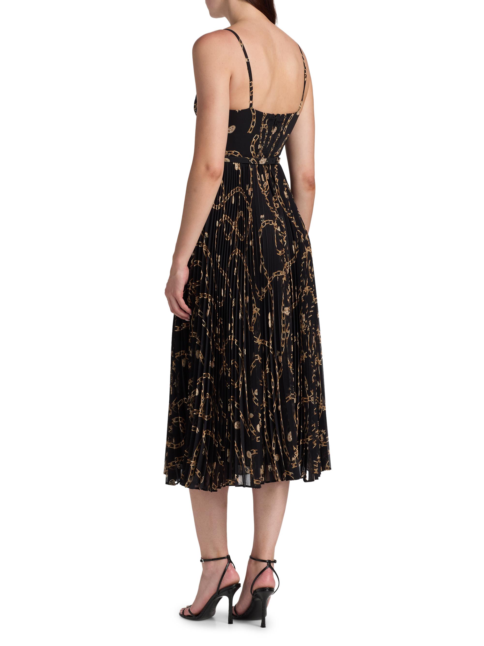 Zimmermann Printed Sunray-Pleated Belted Midi-Dress | Saks Fifth Avenue