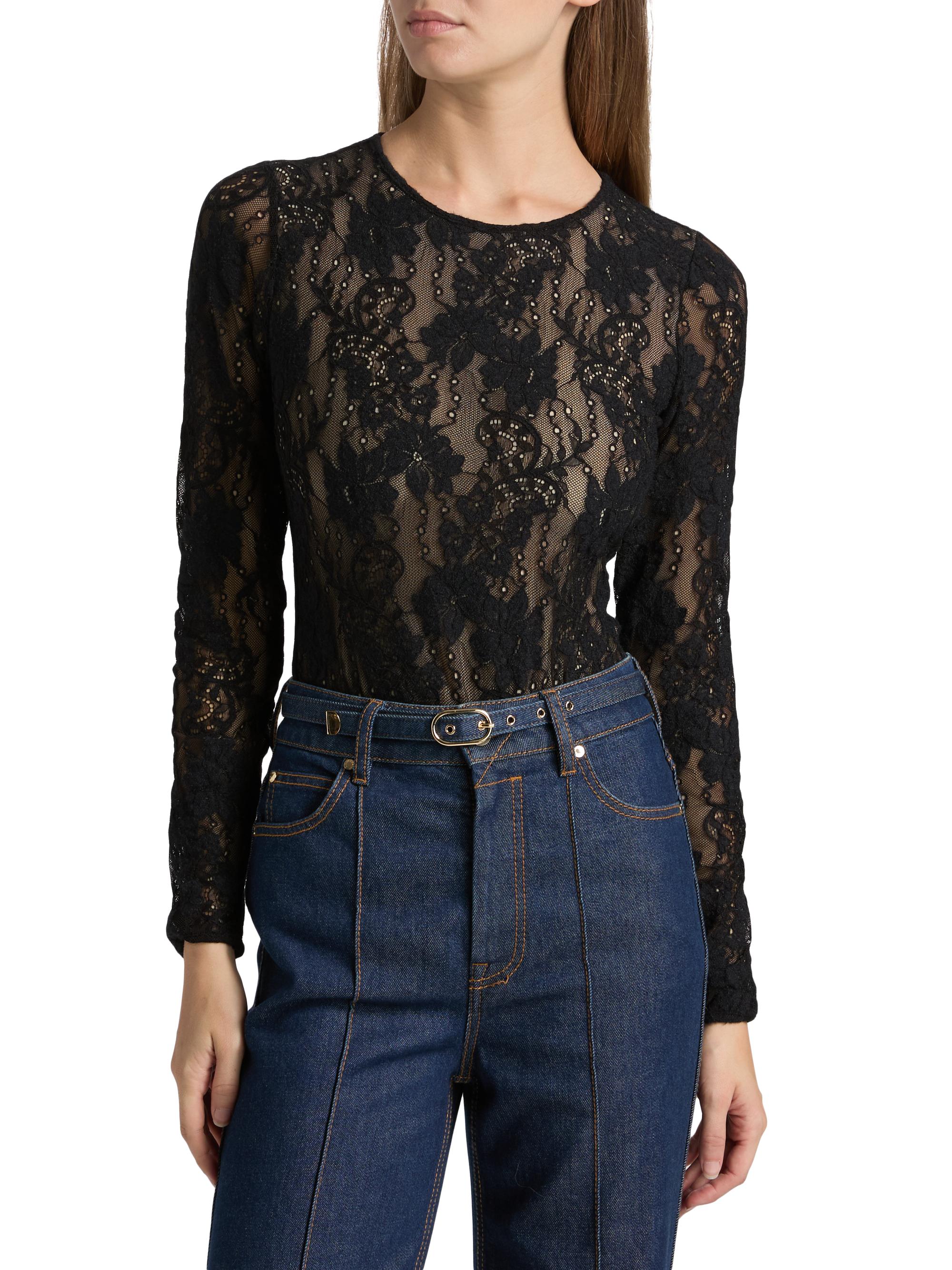 Lace Long-Sleeve Bodysuit