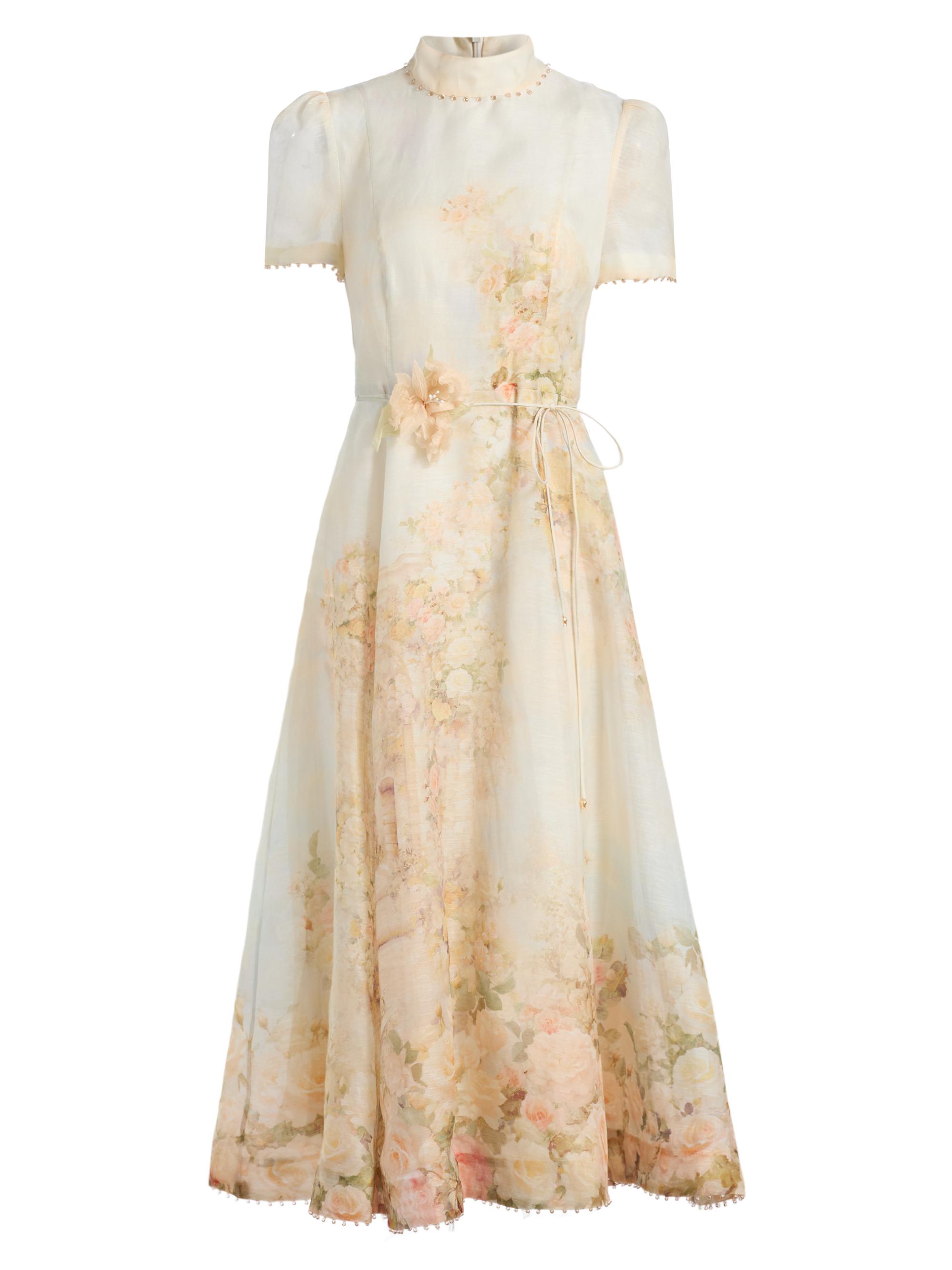 Zimmermann Women's Memento Picnic Midi-Dress - Rose Arbor