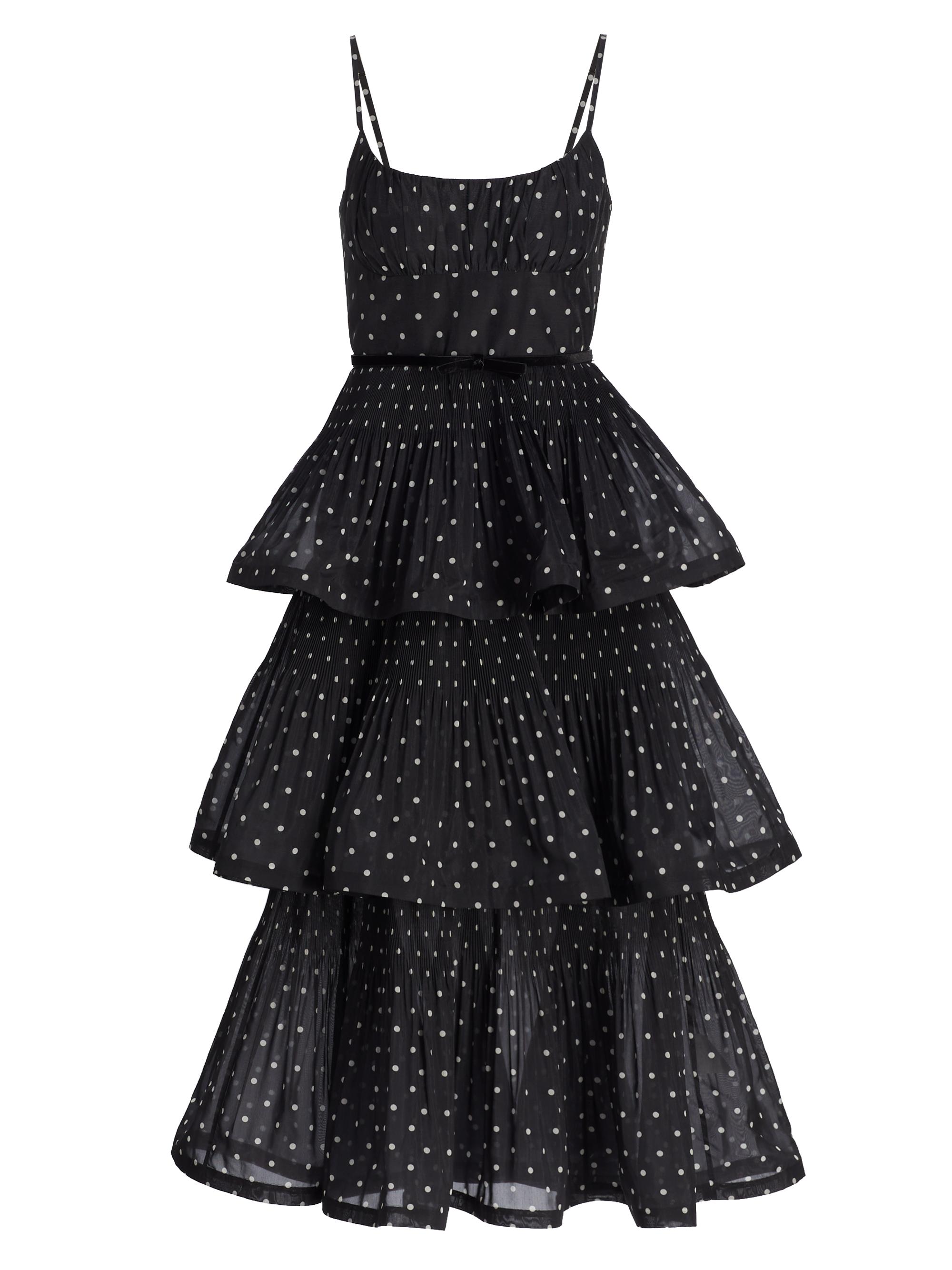 M me eme Frill tiered dress ブラック M me eme Frill tiered dress