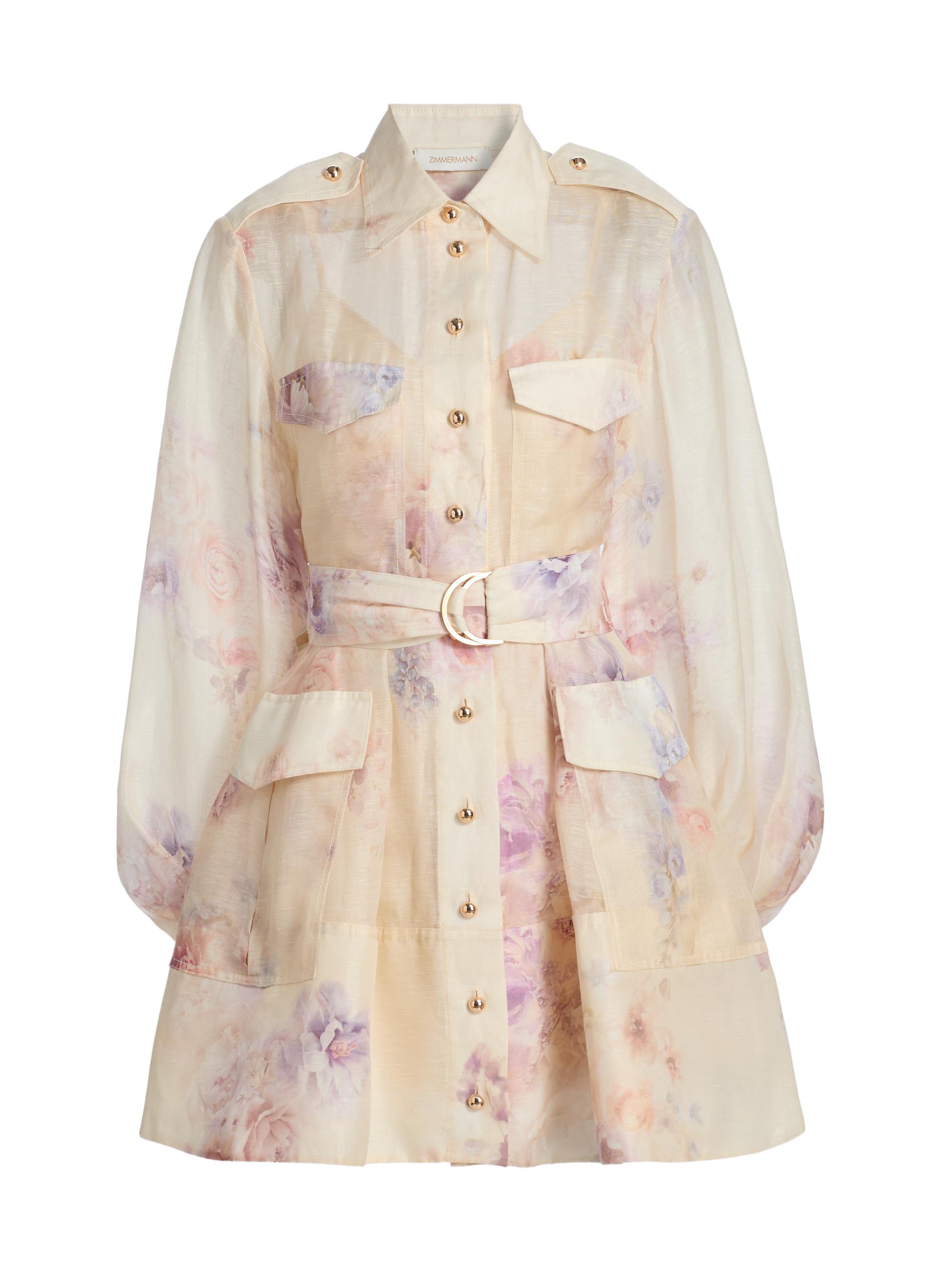 Zimmermann Waverly Plunge Minidress | Saks Fifth Avenue