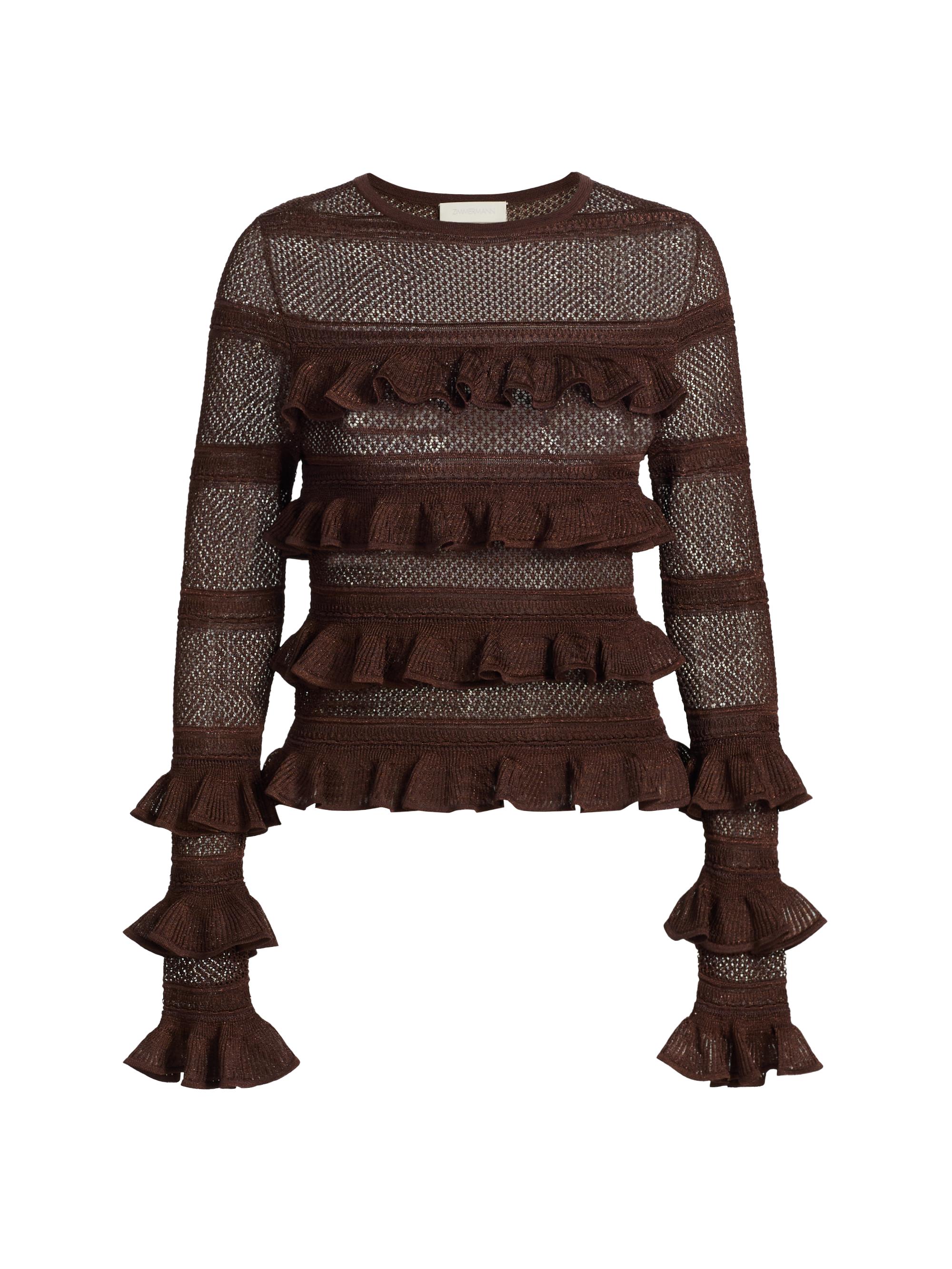 Zimmermann Hypnotic Knitted Lace Frill Top | Saks Fifth Avenue