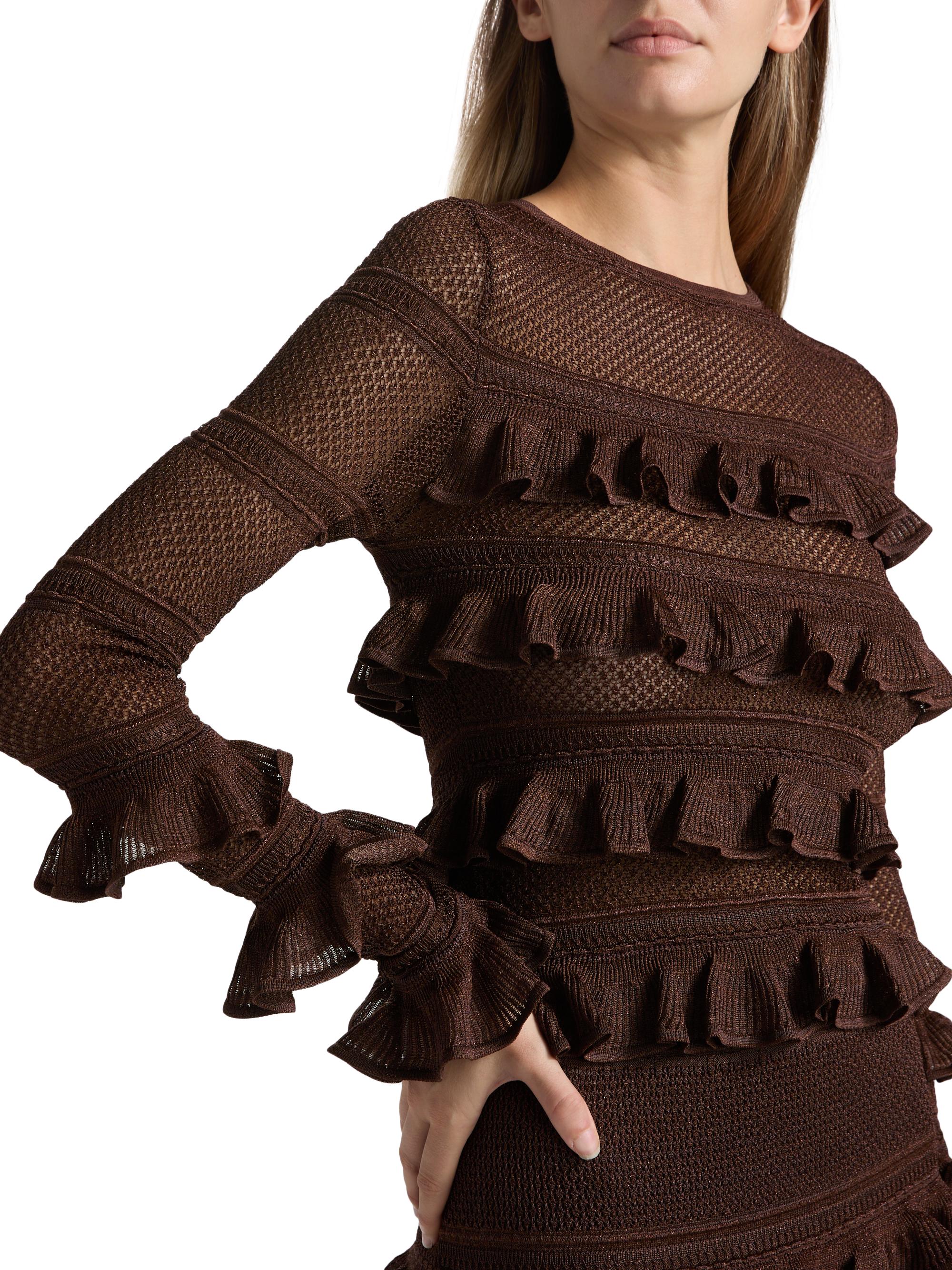 Zimmermann Hypnotic Knitted Lace Frill Top | Saks Fifth Avenue