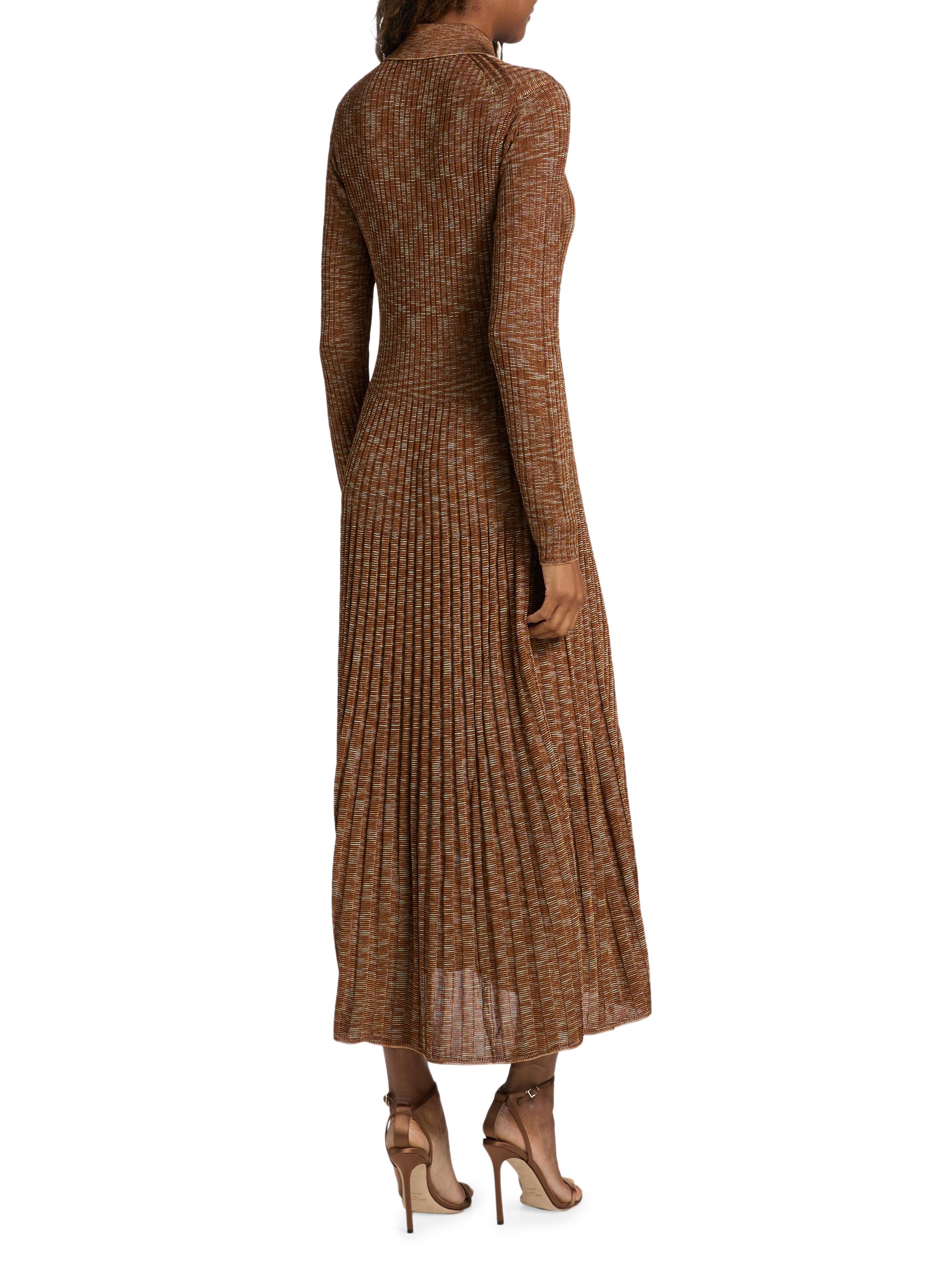 brown knit mini dress Lauren Metallic Knit Mini main image 1