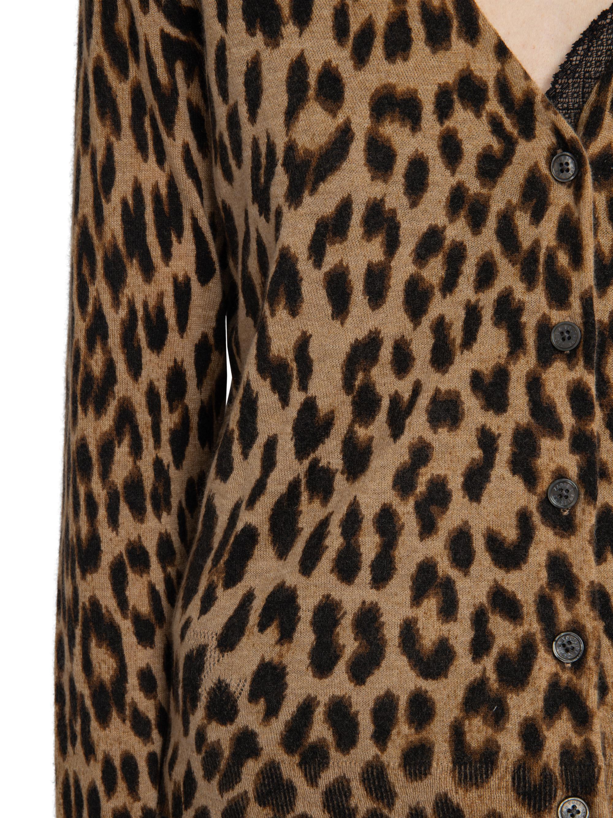 Zadig & Voltaire Manala Leopard Print Cashmere Cardigan | Saks