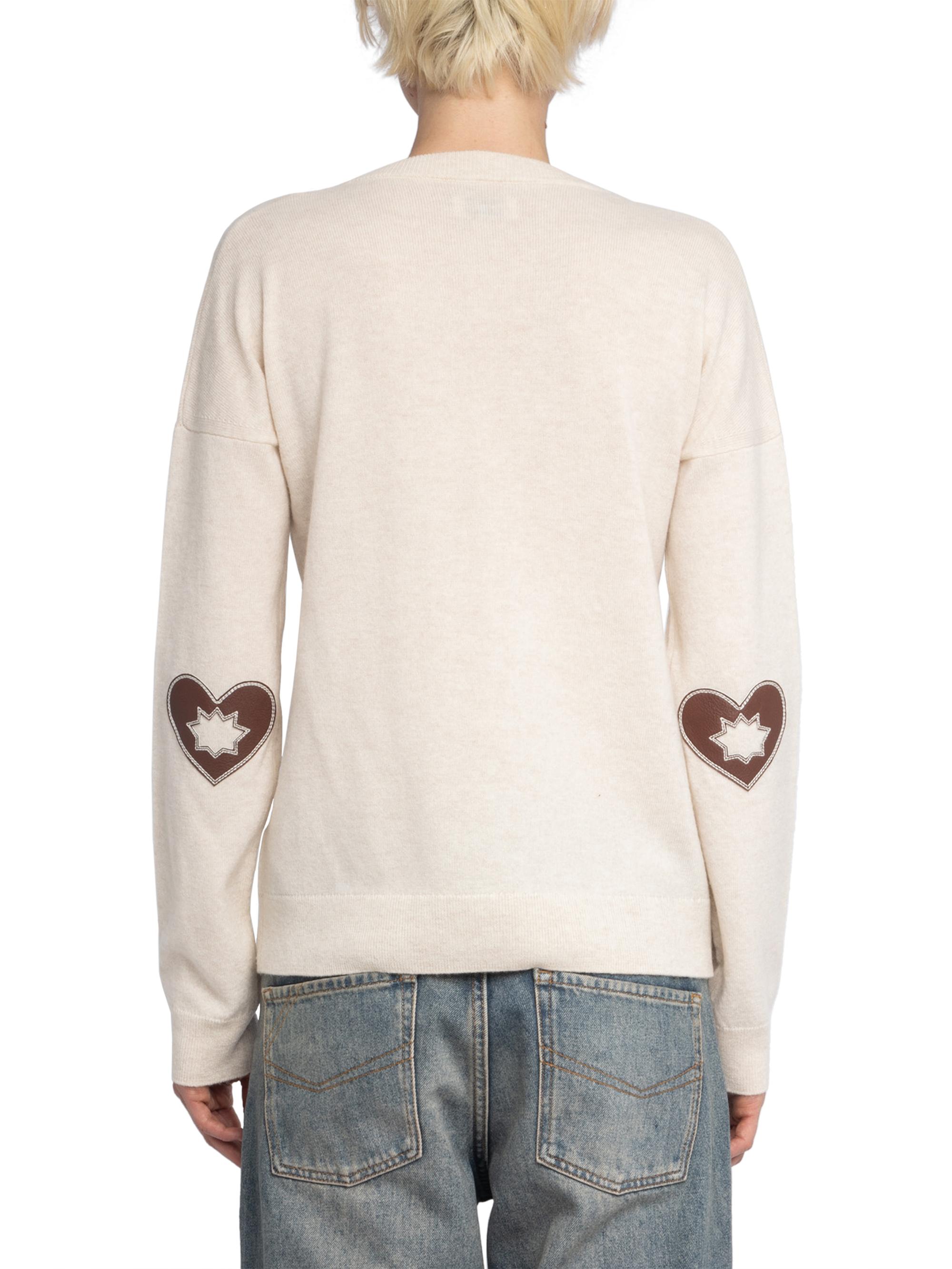Zadig & Voltaire Vivi Heart-Patch V-Neck Sweater | Saks Fifth Avenue