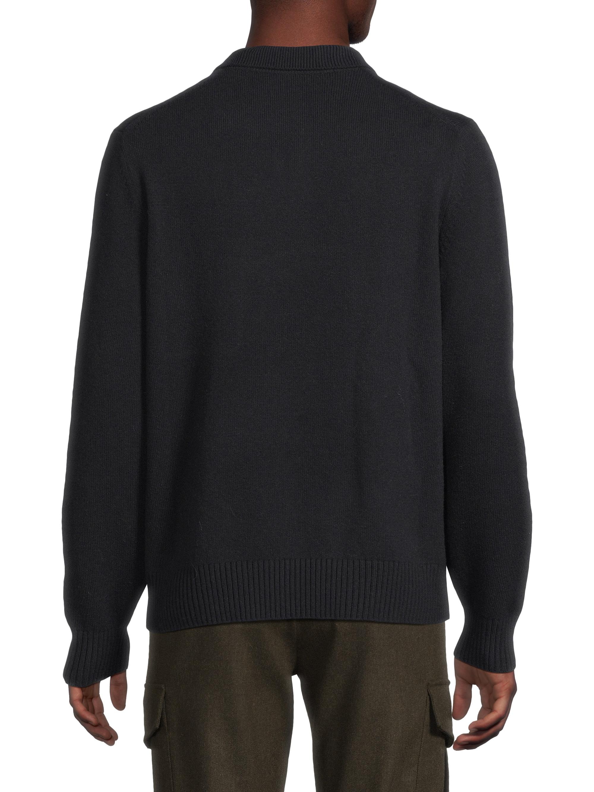 Vince Wool-Cashmere Zip-Front Polo Sweater | Saks Fifth Avenue