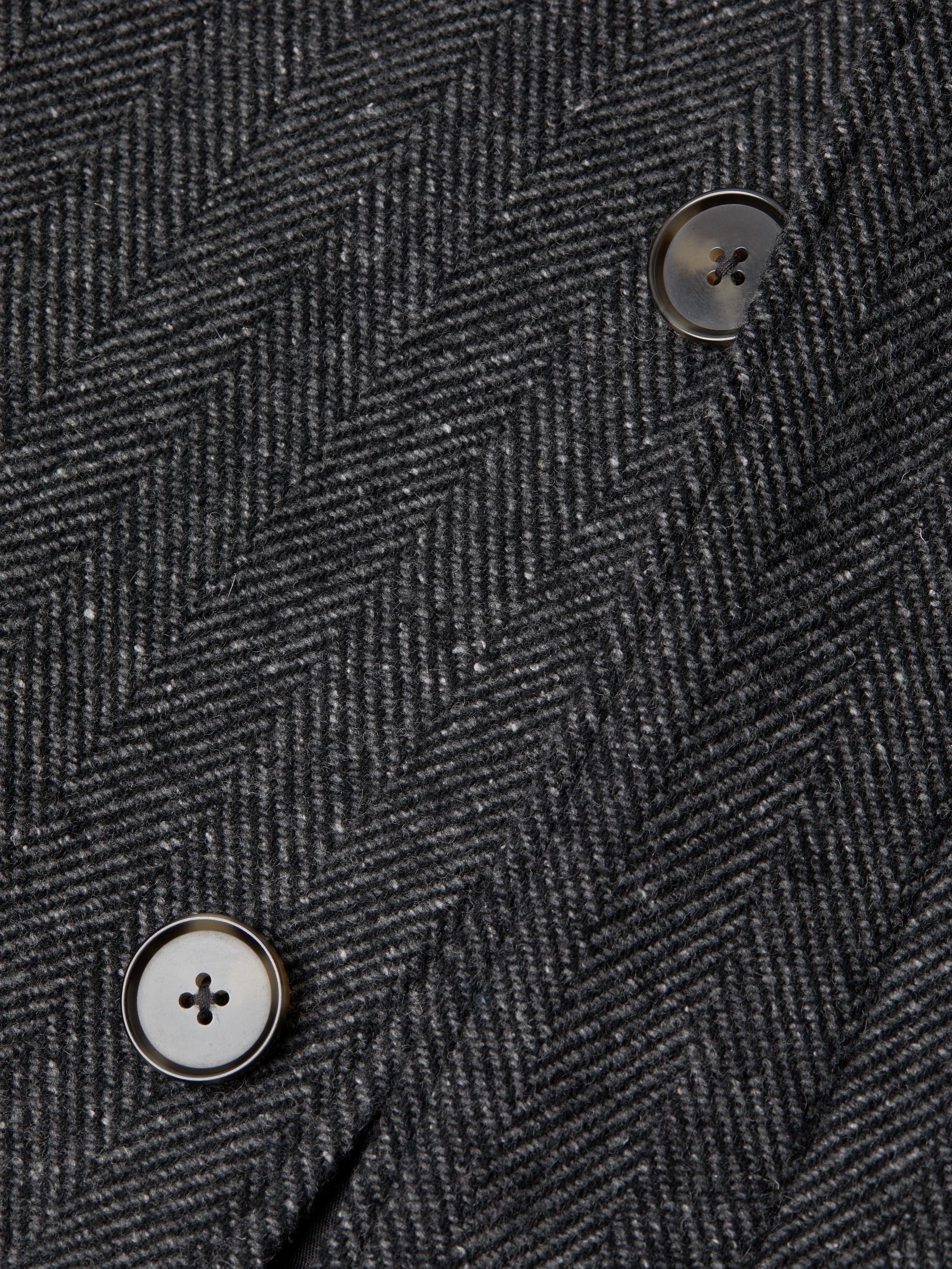 Vince Balmacaan Classic-Fit Herringbone Wool-Blend Top Coat | Saks
