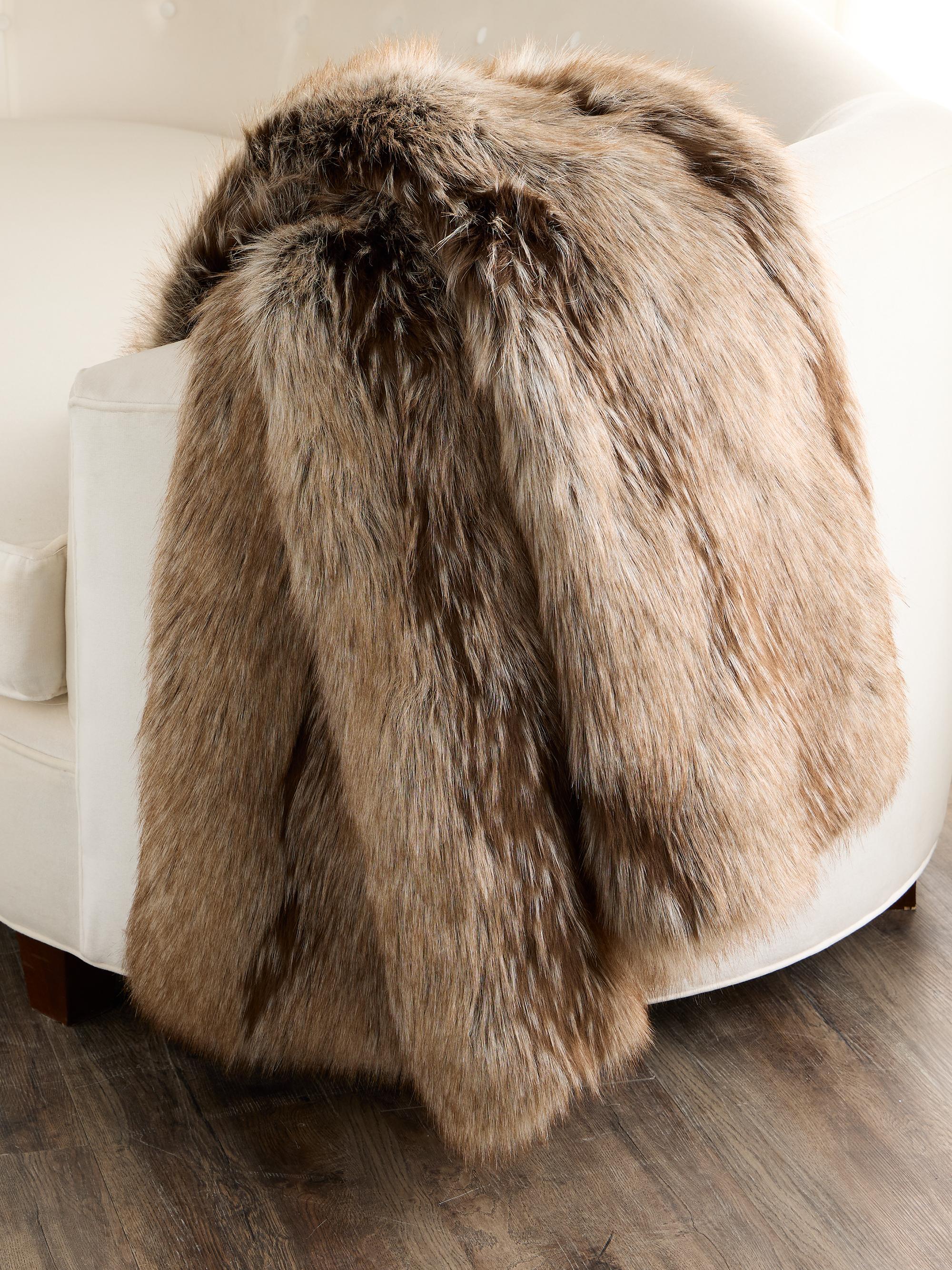 Lyla Grant Fur-Free Faux Fox Throw - Ocelo Print | Thumbnail 11