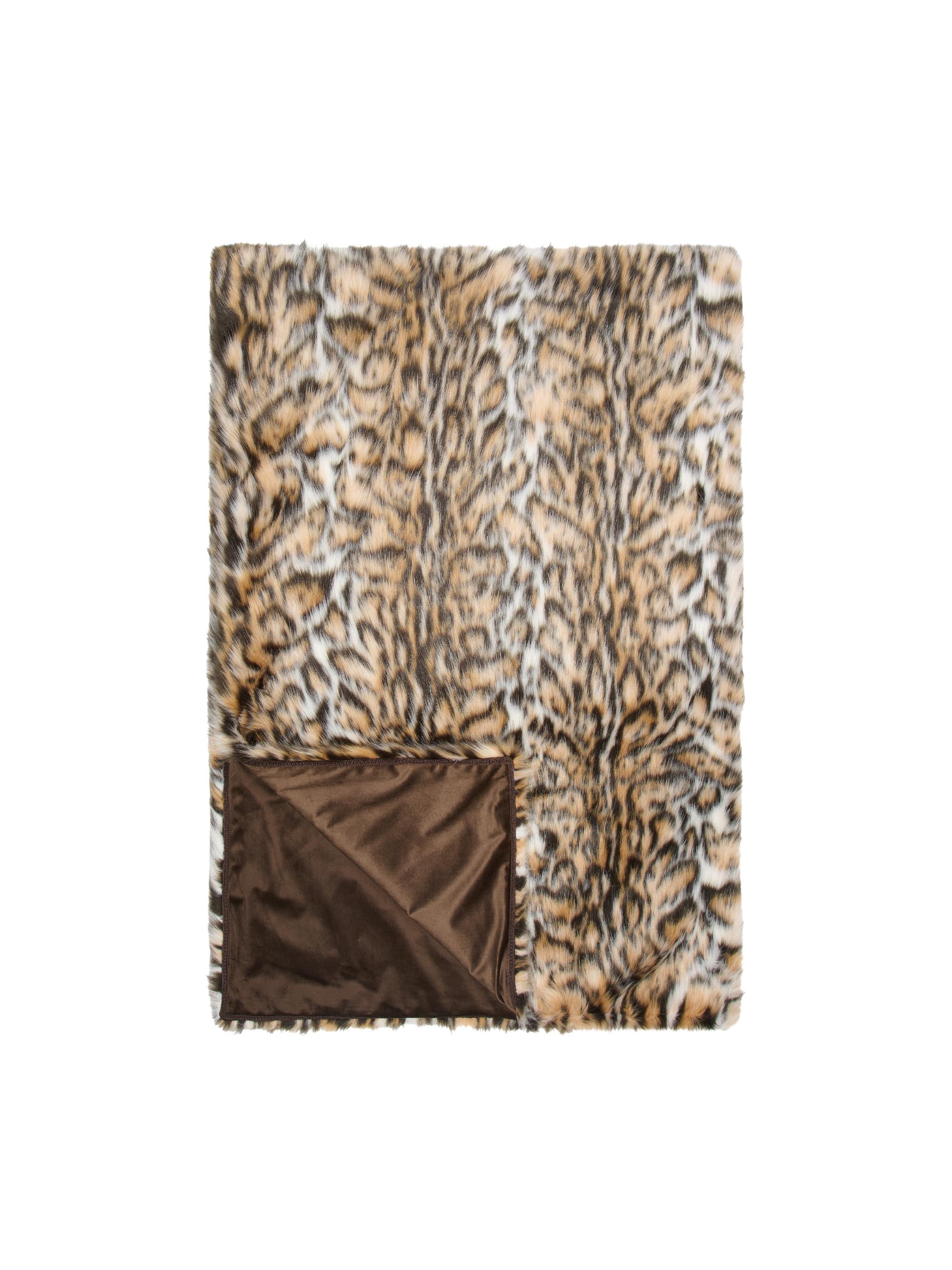 Lyla Grant Fur-Free Faux Fox Throw - Ocelo Print