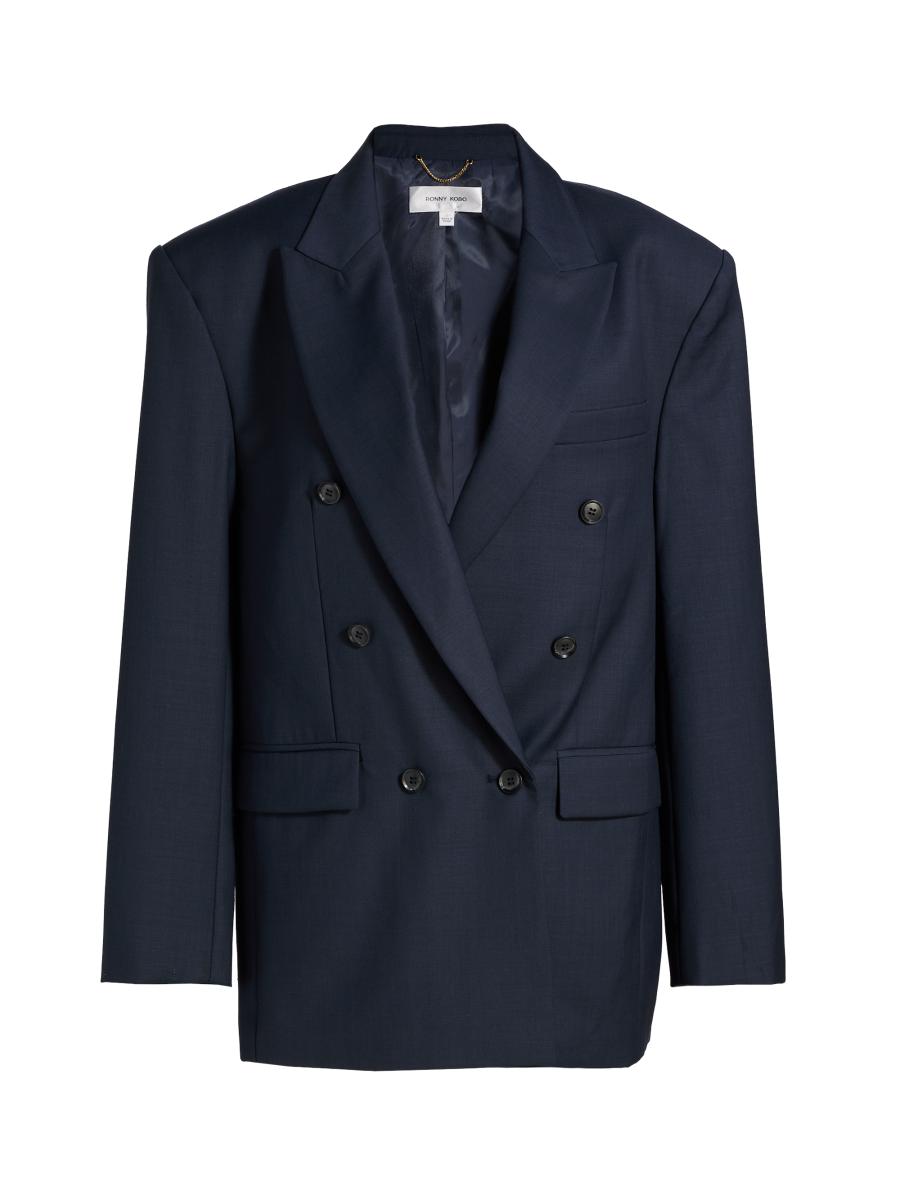 Ronny Kobo Women's 1988 Wool-blend Double-breasted Blazer In Multi