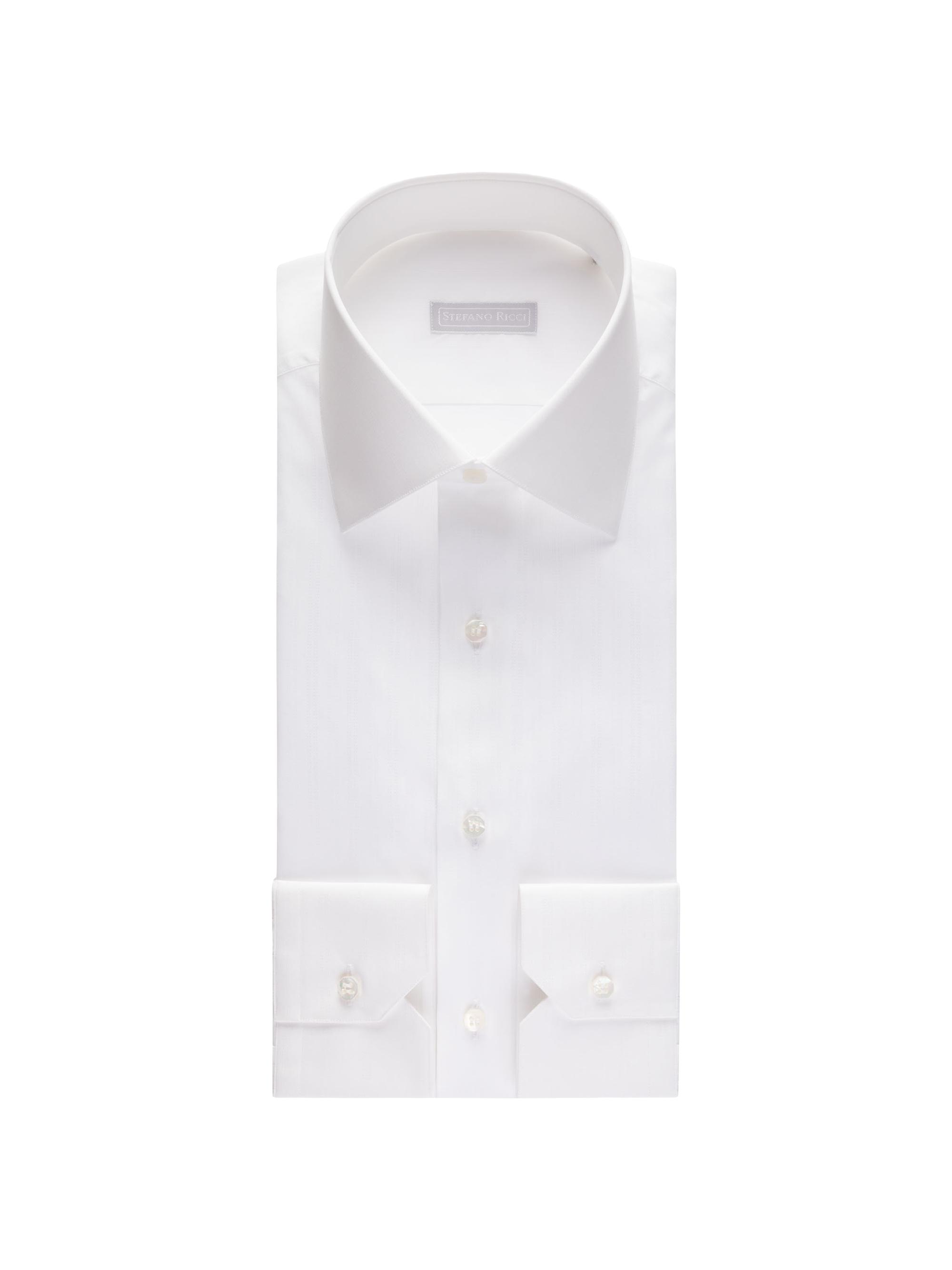 Stefano Ricci Men's Refined Classic Dress Shirt - White