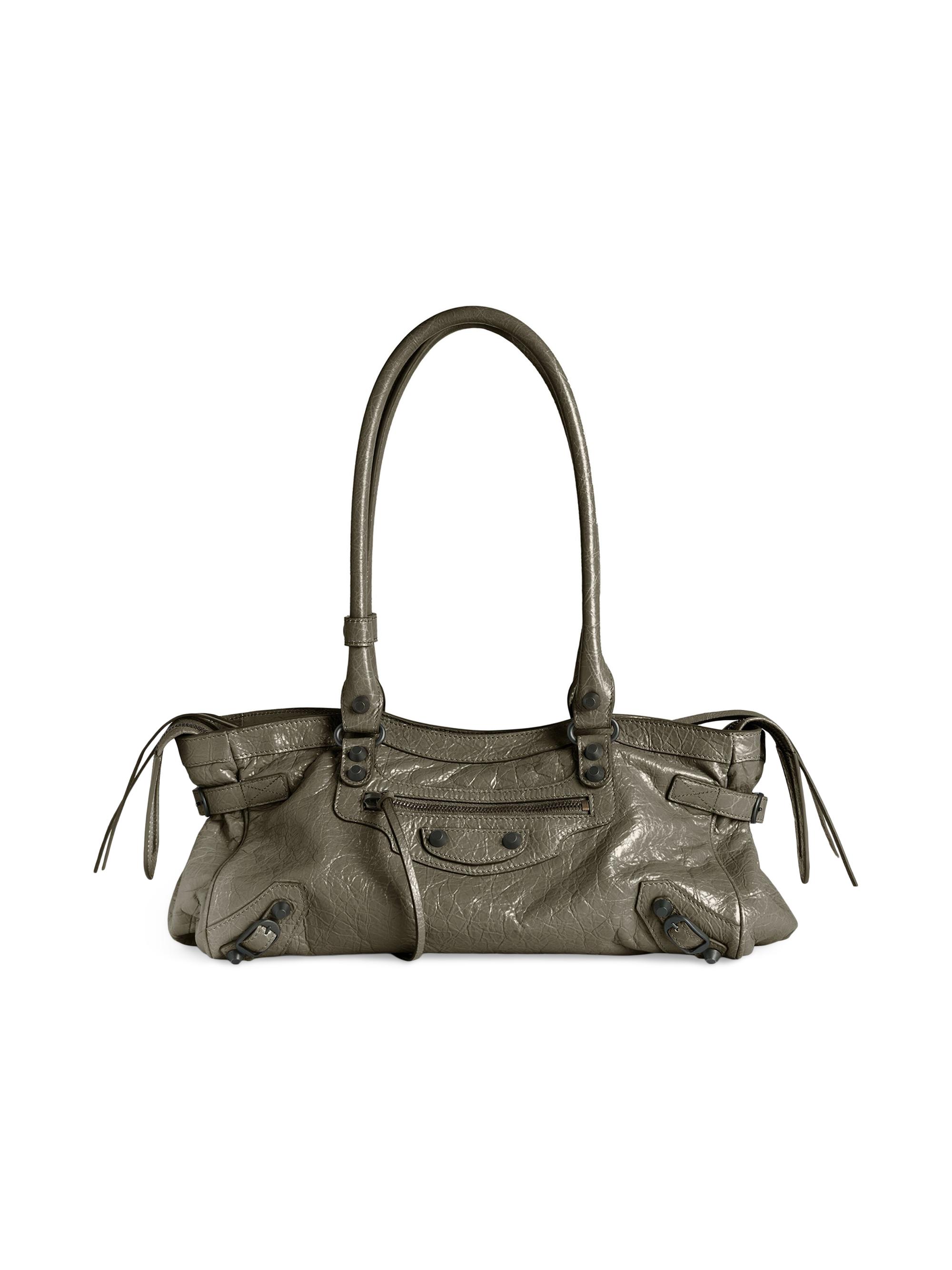 Balenciaga Neo Cagole City Handbag In Denim | Saks Fifth Avenue