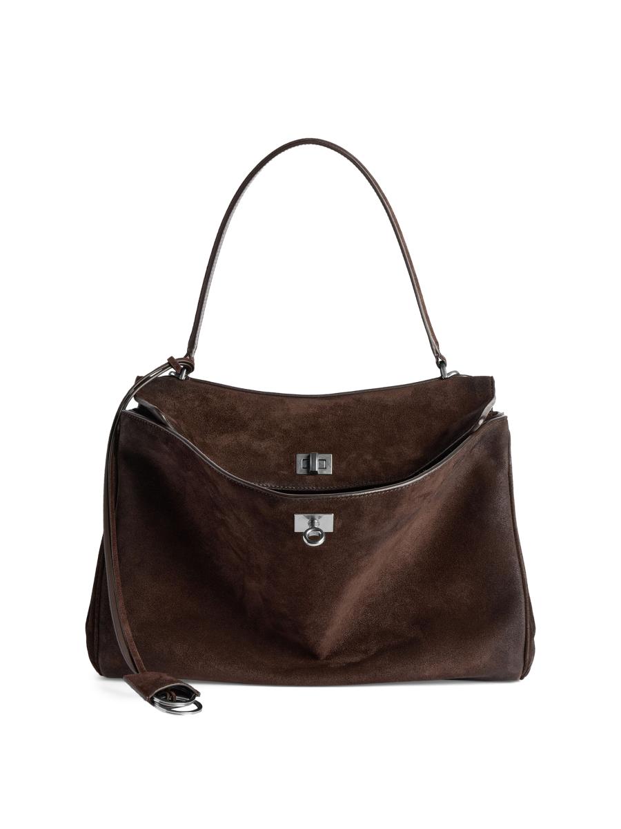 Balenciaga Rodeo Medium Suede Top Handle Bag | Saks Fifth Avenue