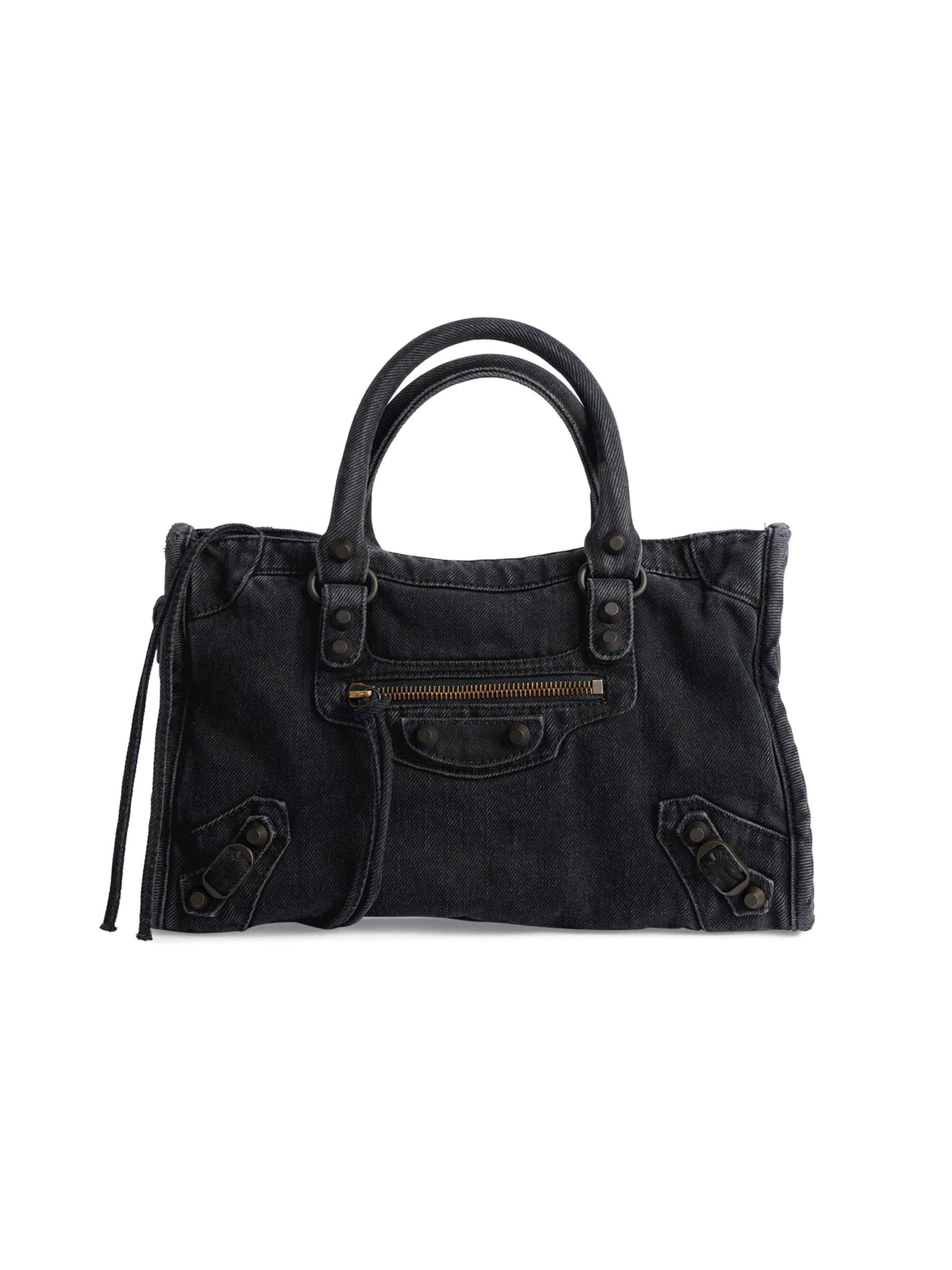 Balenciaga Women's Le City Denim Top Handle Bag - Black