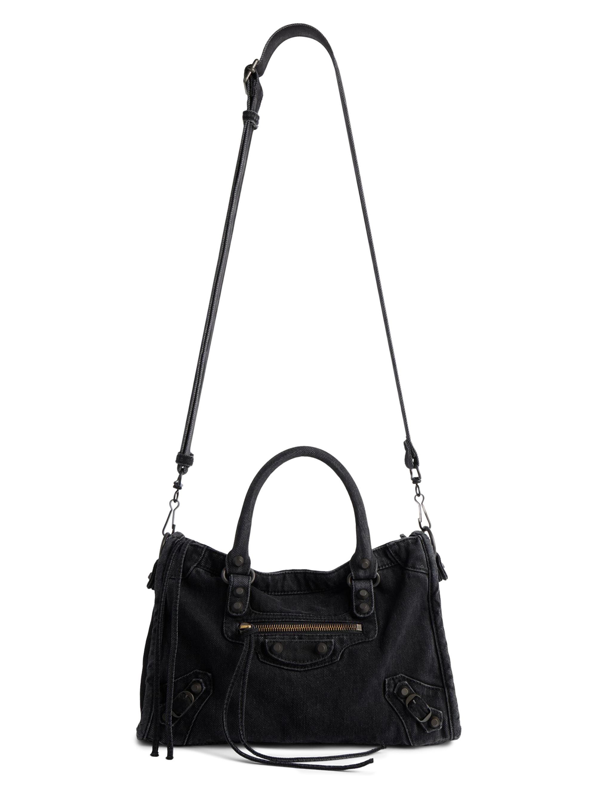 バッグ Balenciaga Hardware bag Black denim Buy Balenciaga Black Medium Hardware Tote Bag in Denim For Women