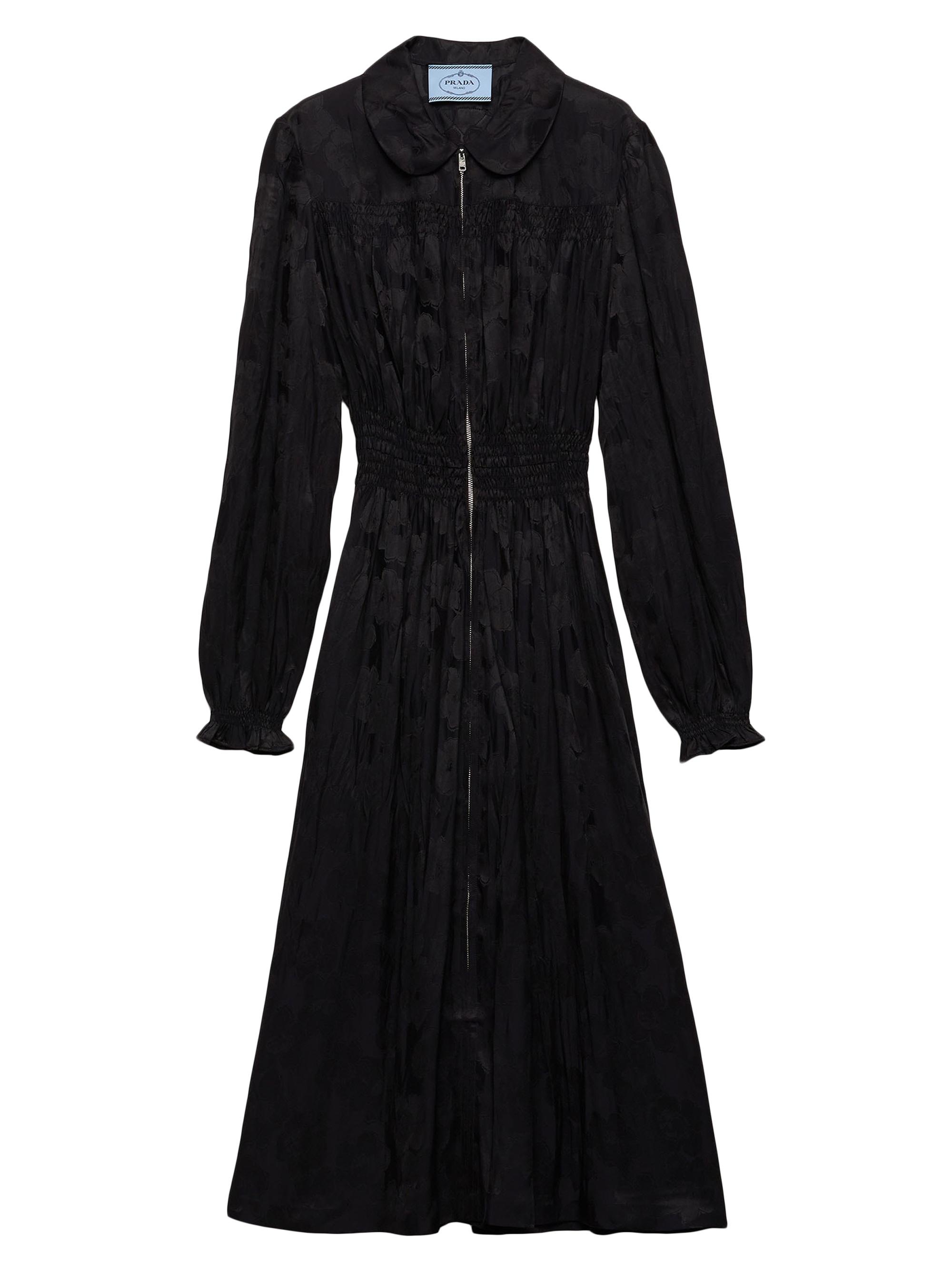 Prada Women's Floral Jacquard Dress - Grey