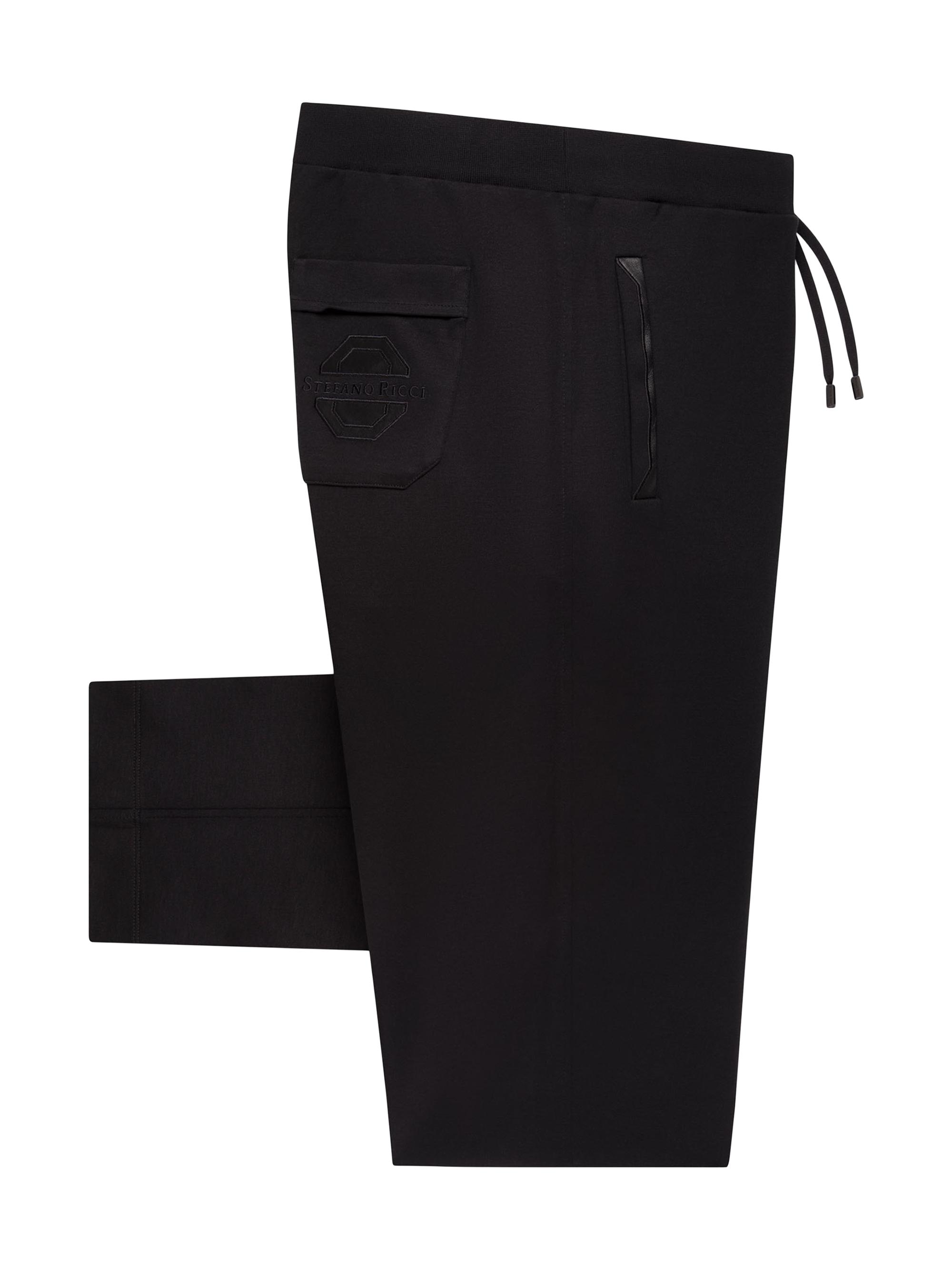 Stefano Ricci Men's Cotton and Silk Blend Jogging Trousers - Black