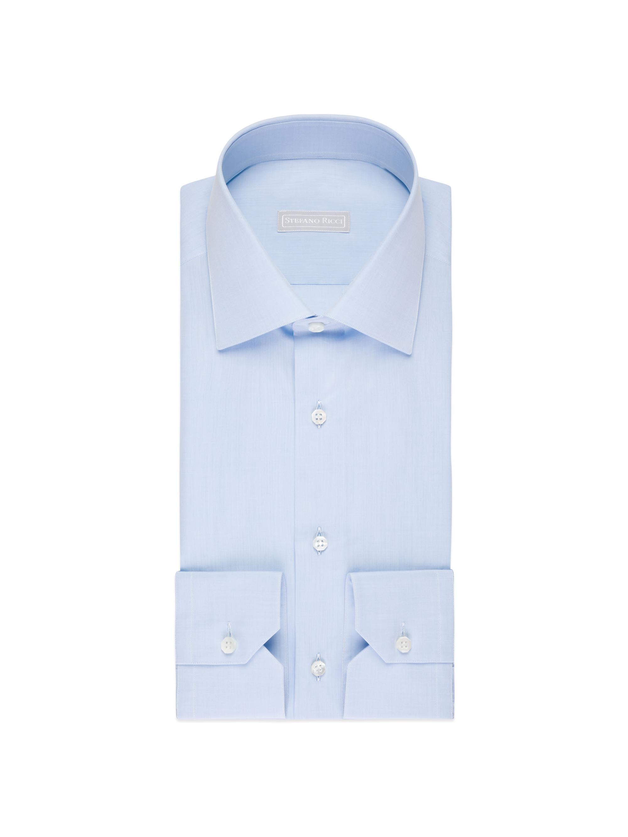 Stefano Ricci Men's Refined Classic Dress Shirt - Classic Blue
