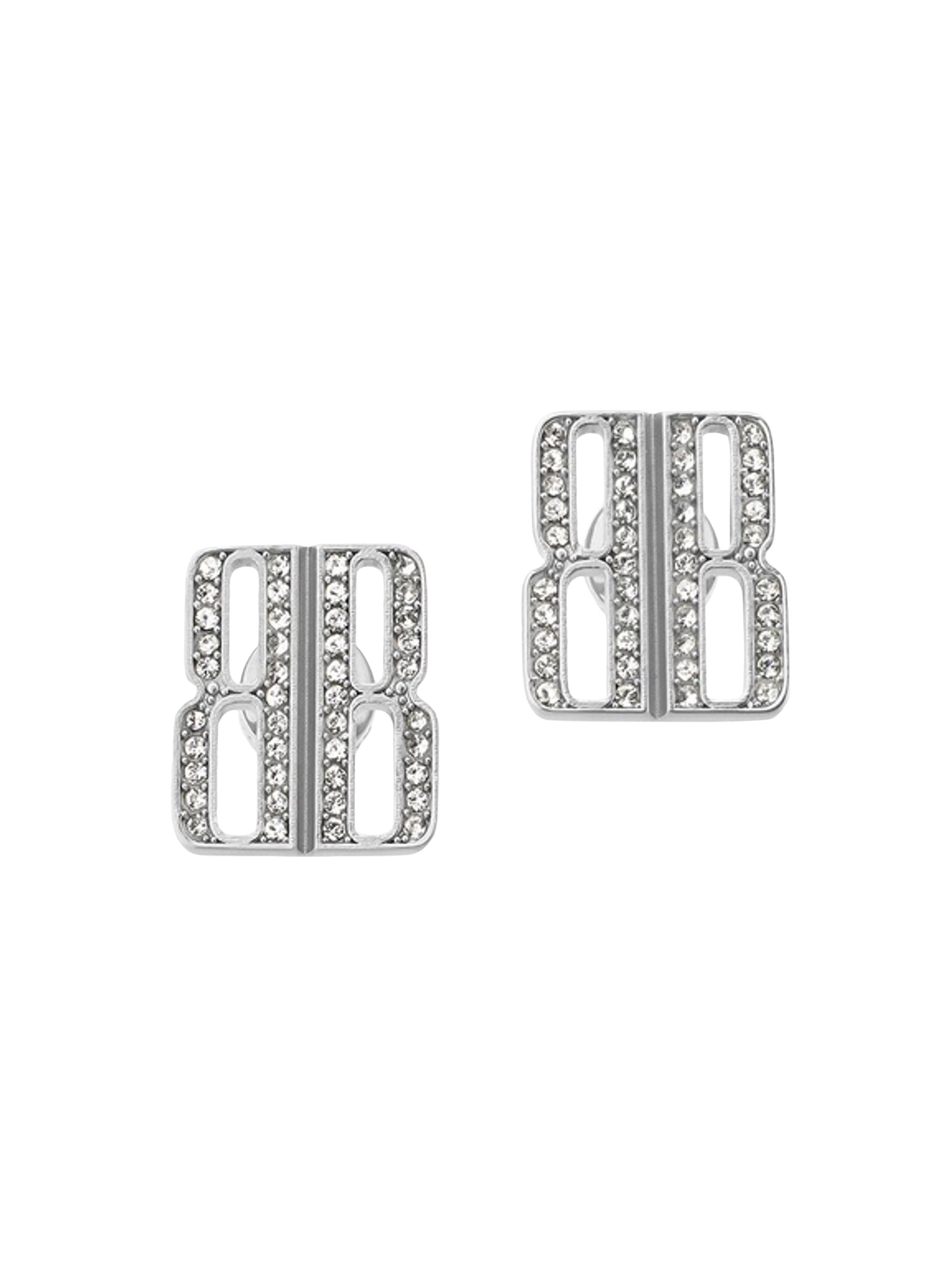 Balenciaga Women's Nano Stud  Earrings - Silver