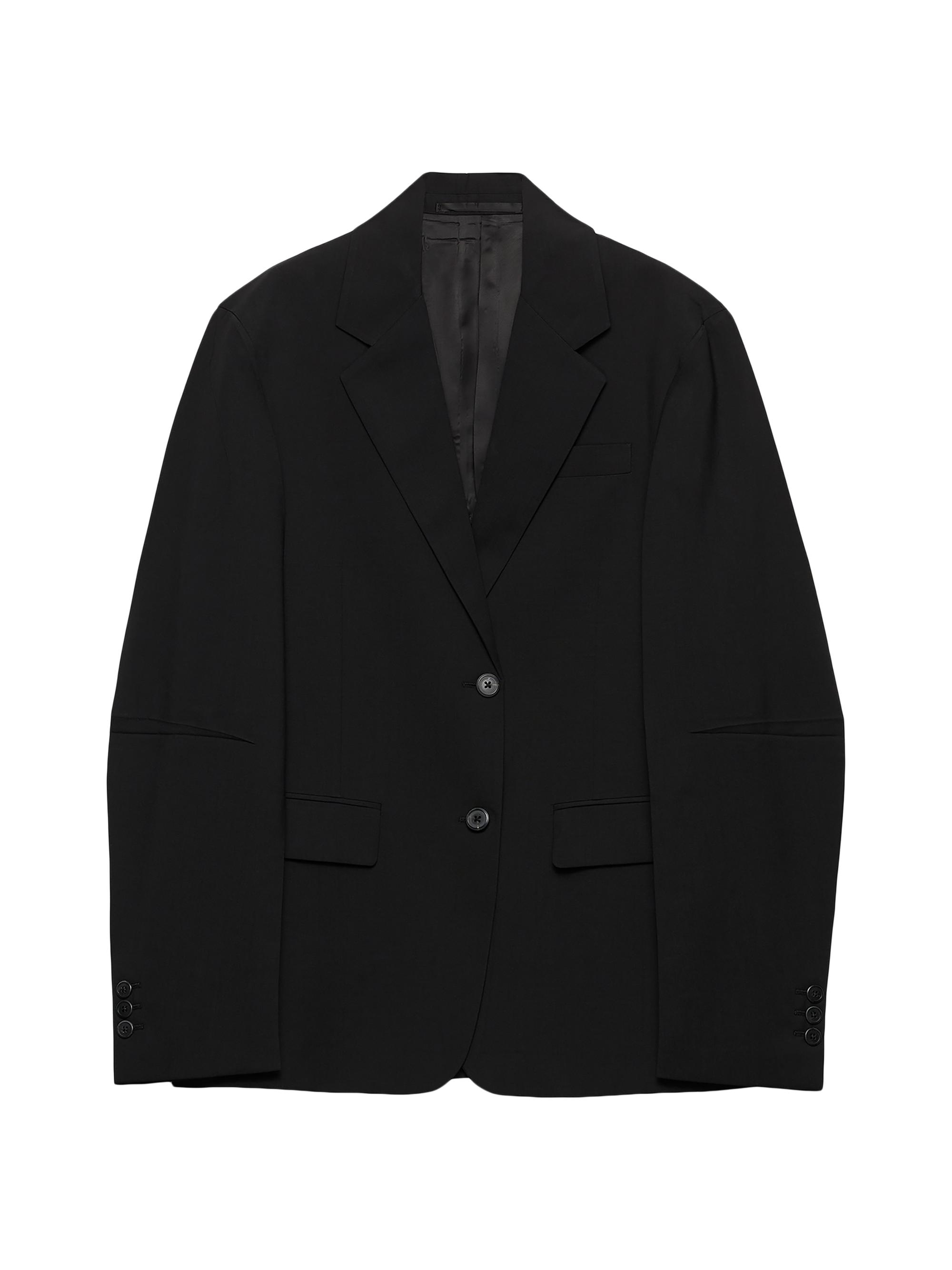 Prada Single-Breasted Wool And Re-Nylon Jacket | Saks Fifth Avenue