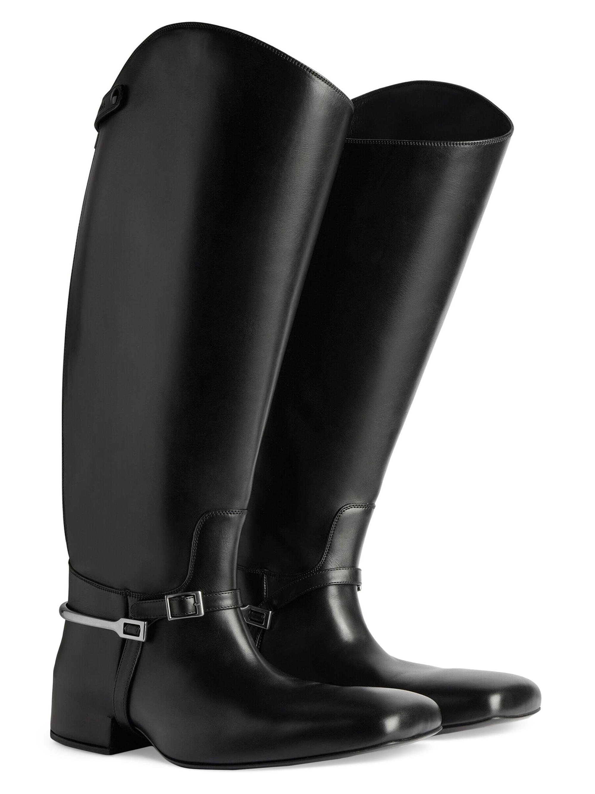 Balenciaga Men's Excavator Riding Boots - Black