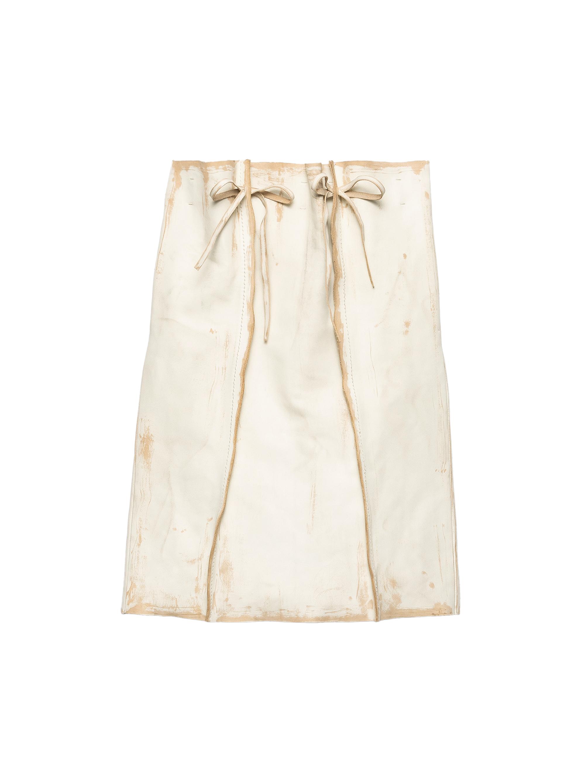 Prada Women's Leather Skirt - White