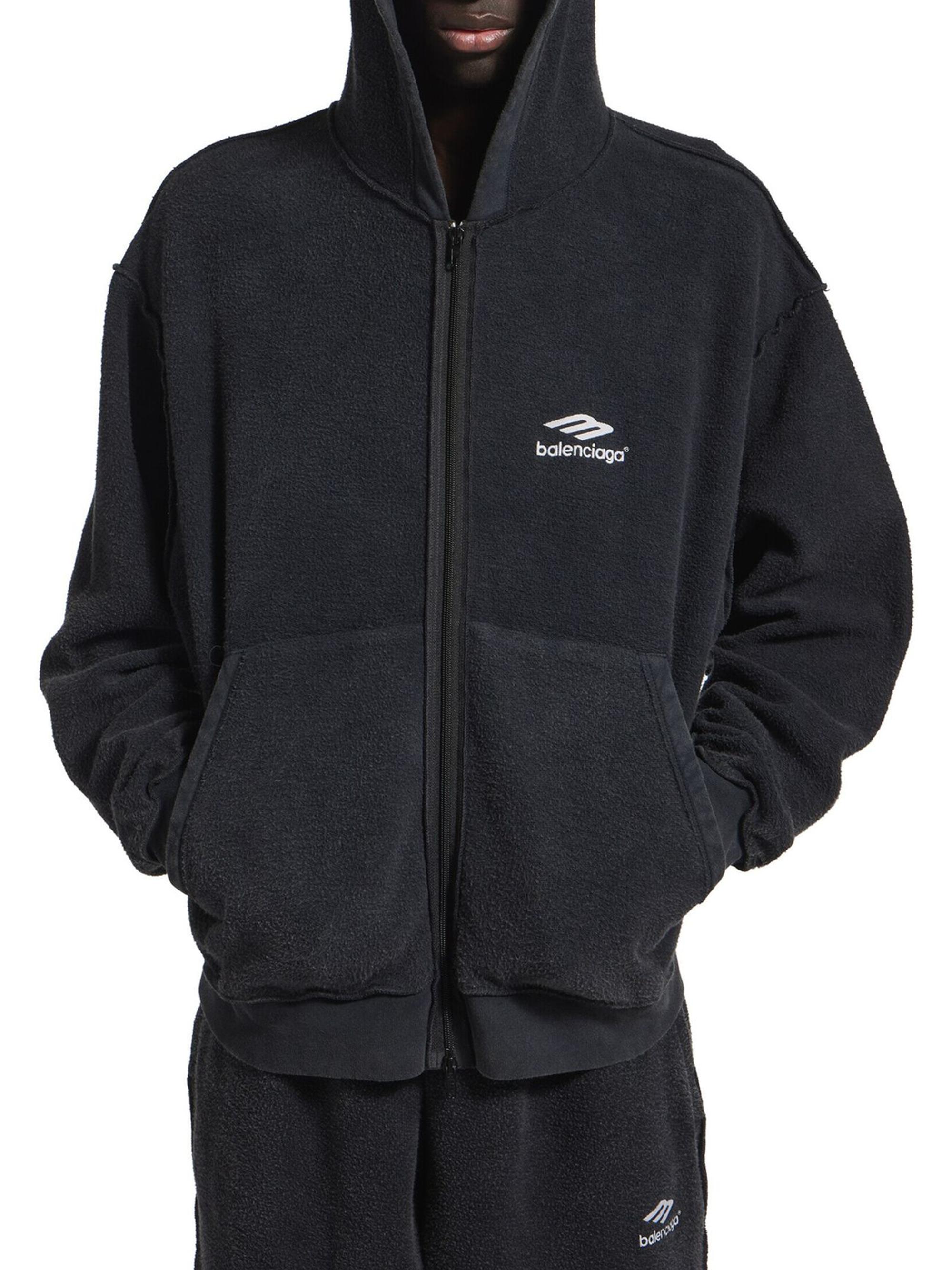 Balenciaga 3B Sports Icon Inside-Out Zip-Up Hoodie | Saks Fifth Avenue