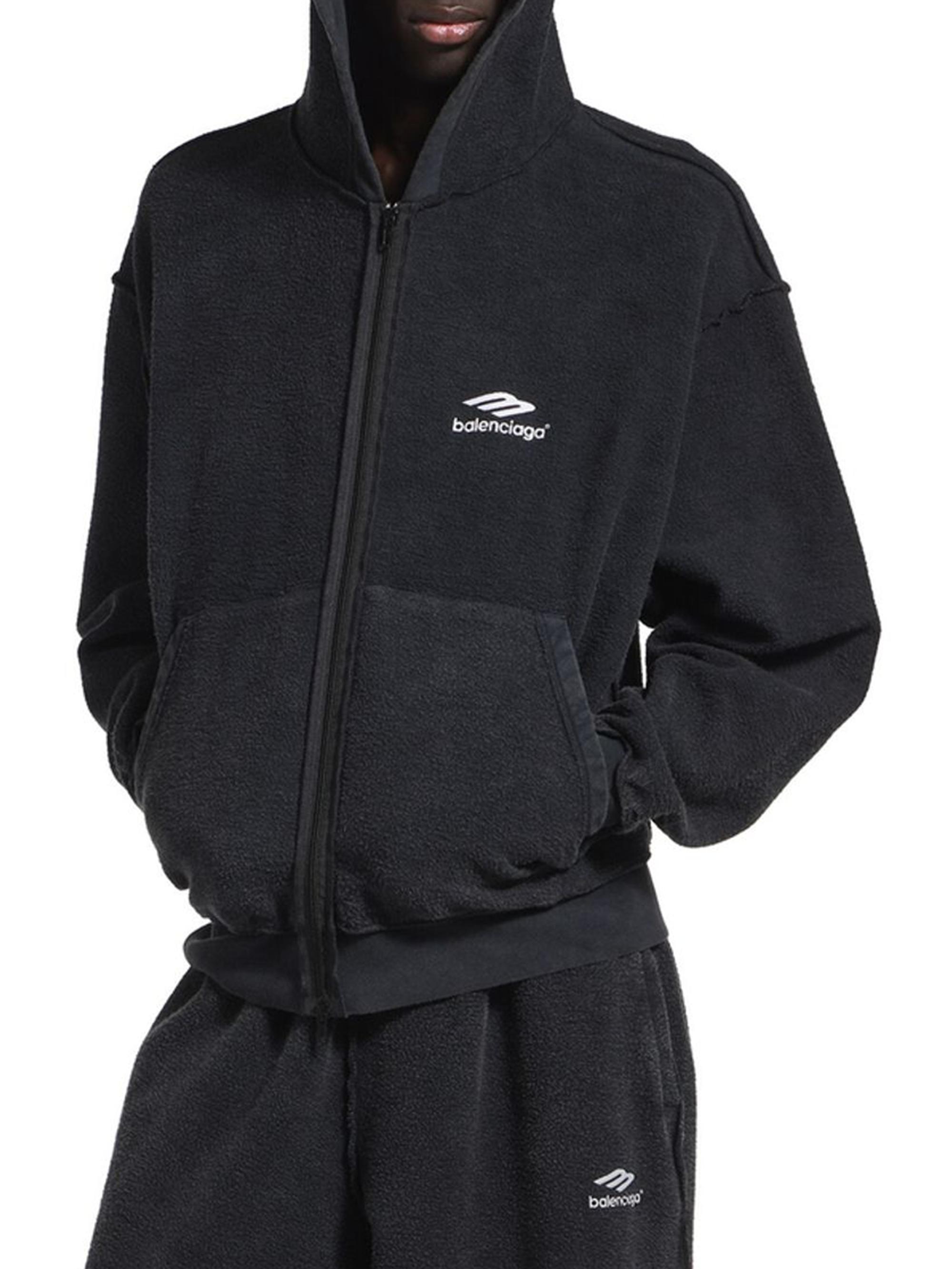 Balenciaga 3B Sports Icon Inside-Out Zip-Up Hoodie | Saks Fifth Avenue