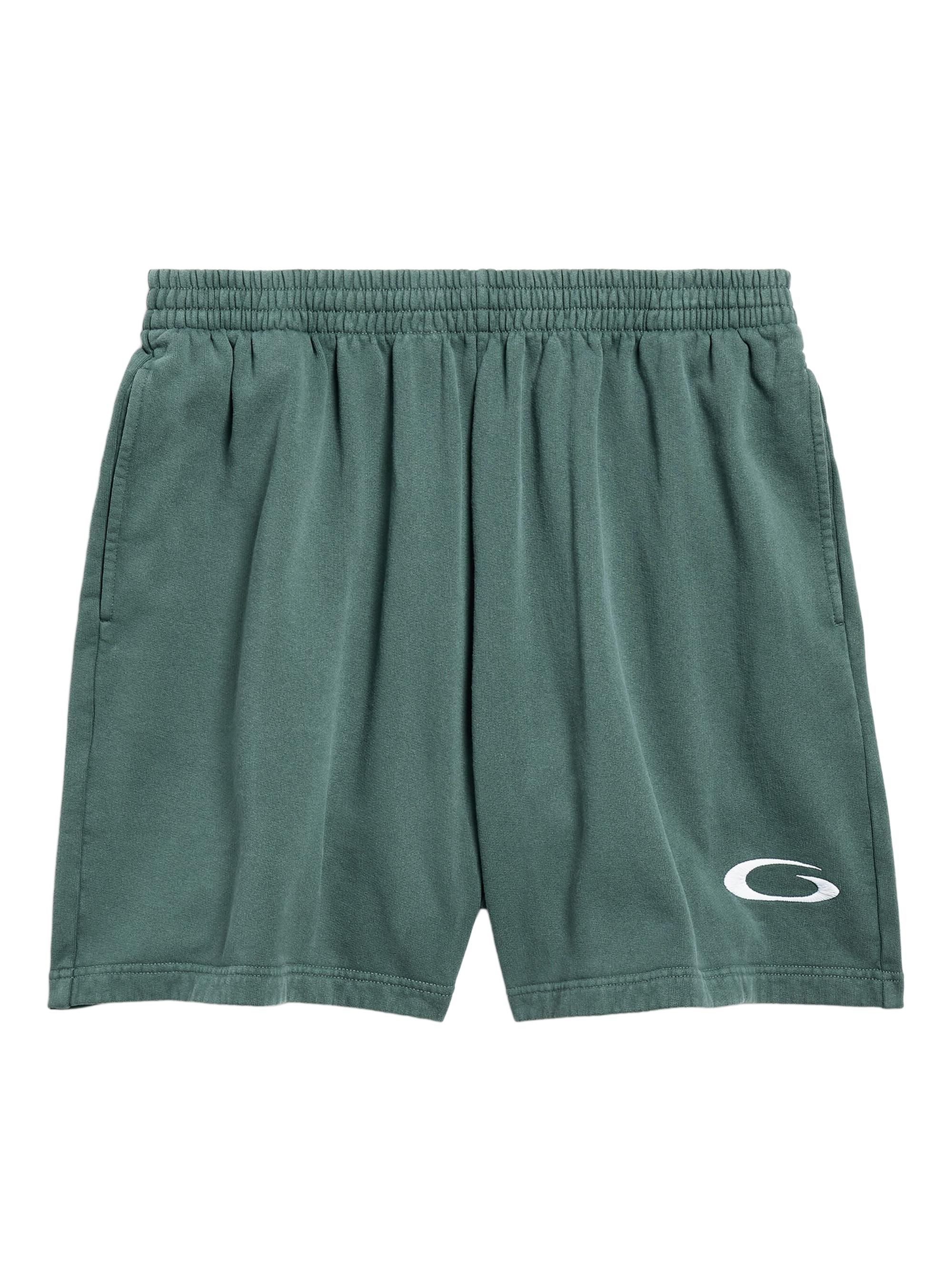 Balenciaga Men's Basketball Sweat Shorts - Dark Green