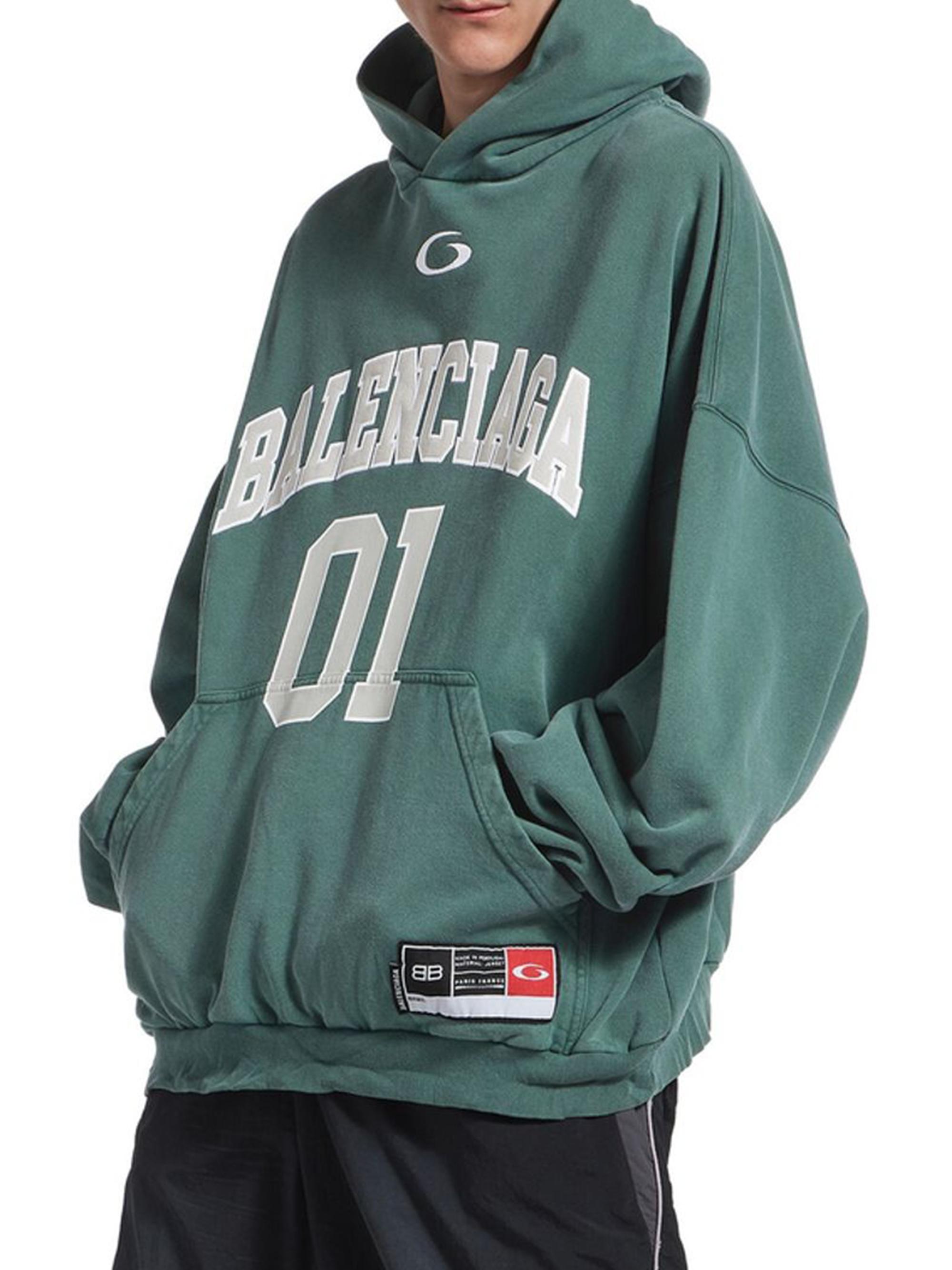 d*5様 balenciaga  ダークグリーン パーカー Balenciaga Basketball Large Fit Hoodie | Saks Fifth Avenue