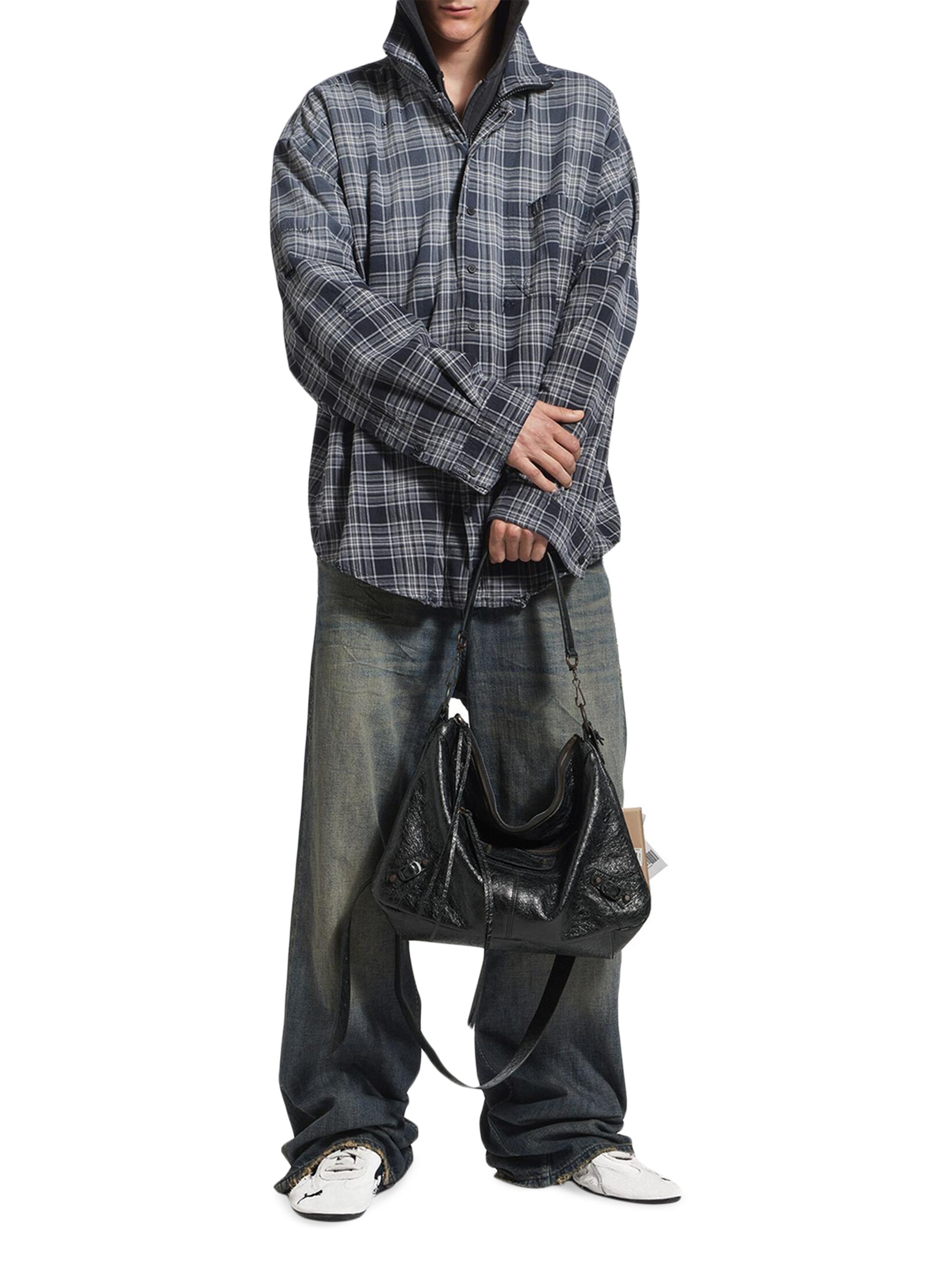 Balenciaga Men's Le City Moto  Bag - Black